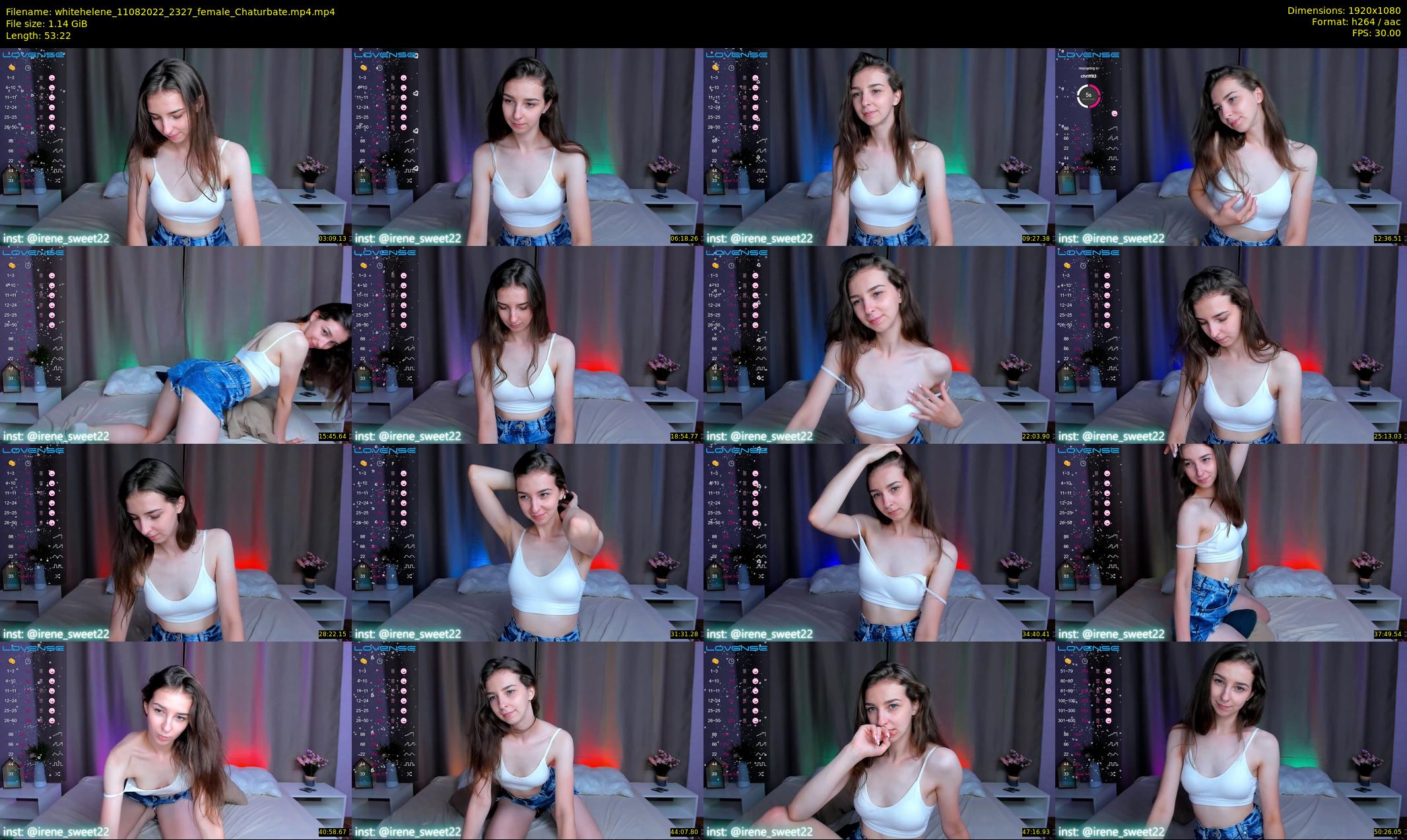 whitehelene — 54 minute Chaturbate female cam show recording, 1080p, Aug 11, 2022
