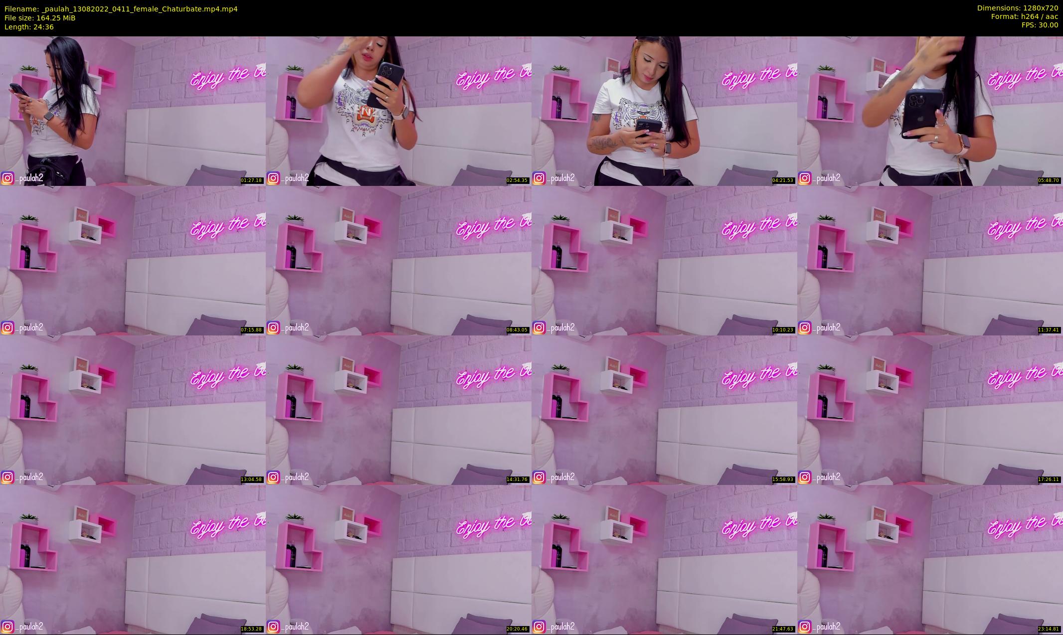 _paulah — 25 minute Chaturbate female cam show recording, 720p, Aug 13, 2022