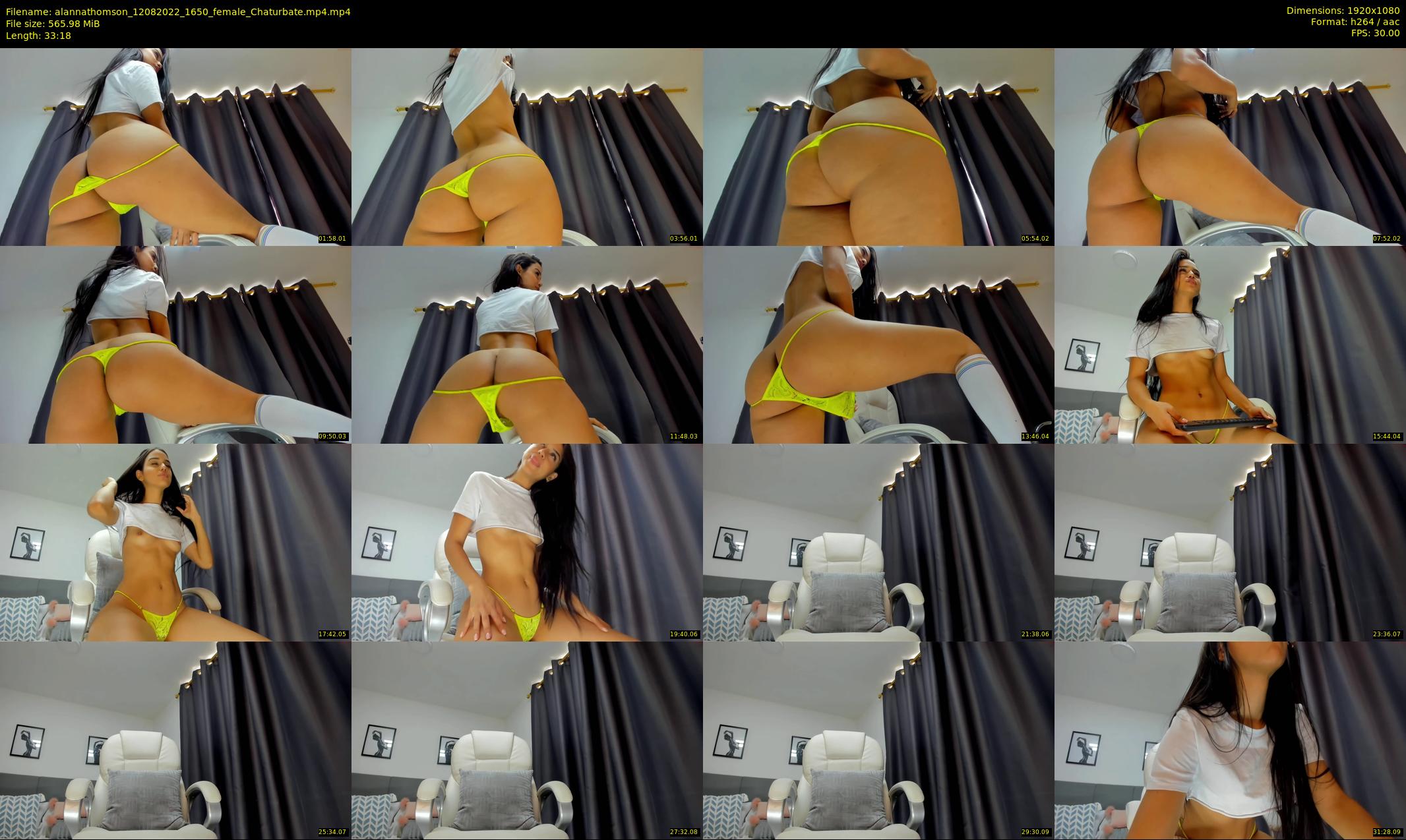 alannathomson — 34 minute Chaturbate female cam show recording, 1080p, Aug 12, 2022