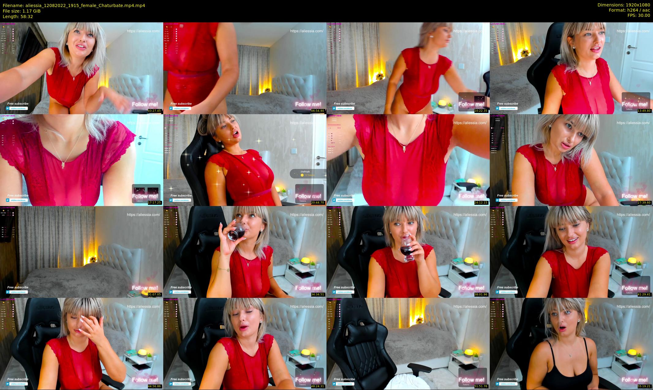 aliessia — 59 minute Chaturbate female cam show recording, 1080p, Aug 12, 2022