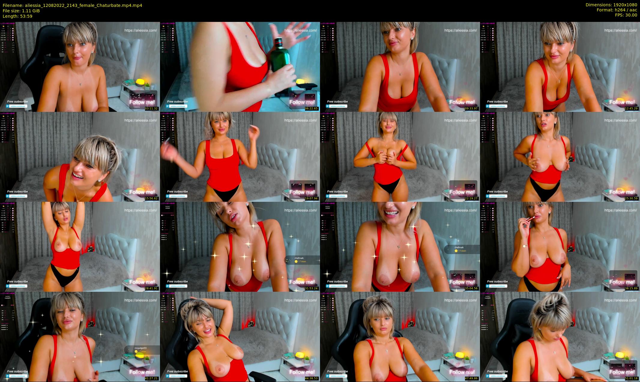 aliessia — 54 minute Chaturbate female cam show recording, 1080p, Aug 12, 2022