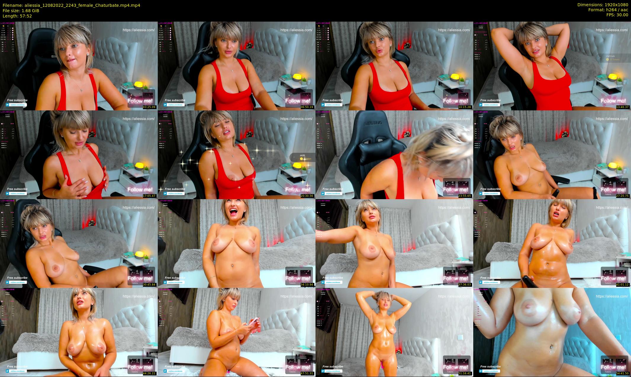 aliessia — 58 minute Chaturbate female cam show recording, 1080p, Aug 12, 2022