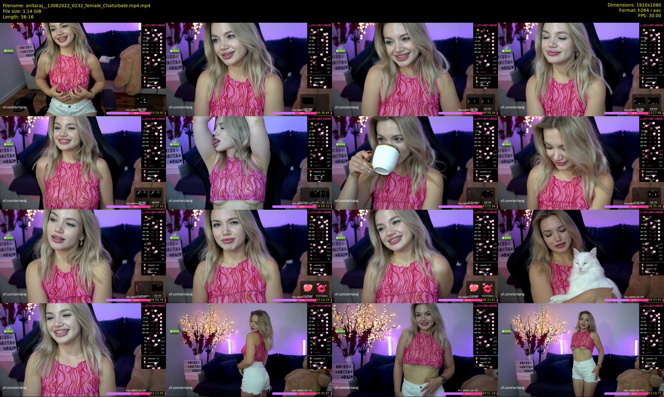 anitaraj_ — 57 minute Chaturbate female cam show recording, 1080p, Aug 13, 2022