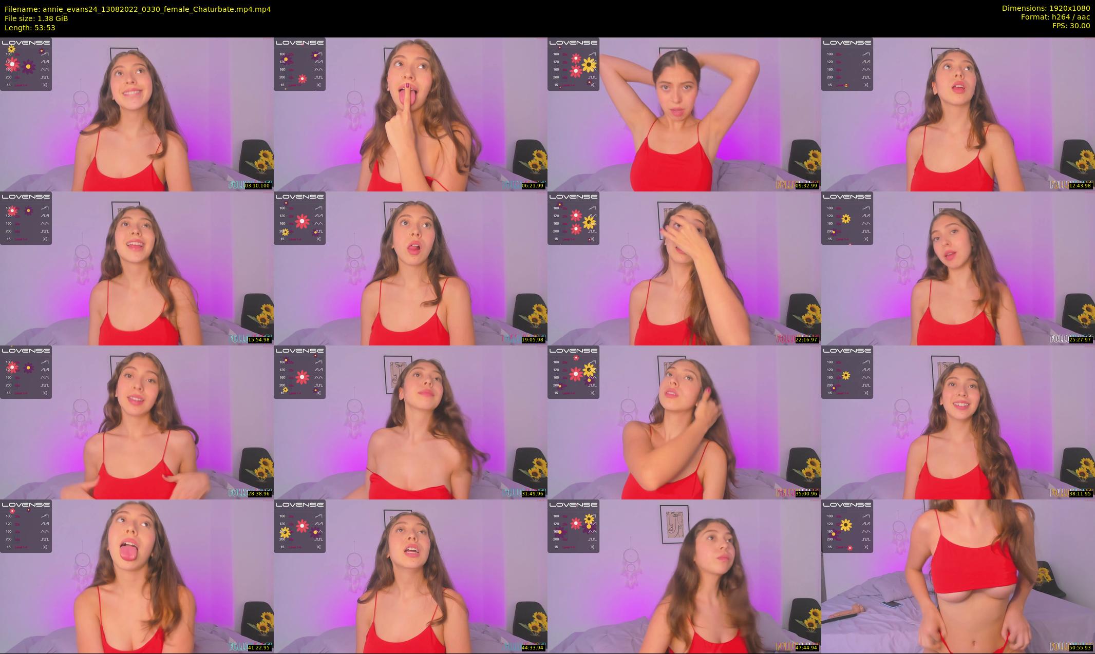 annie_evans24 — 54 minute Chaturbate female cam show recording, 1080p, Aug 13, 2022