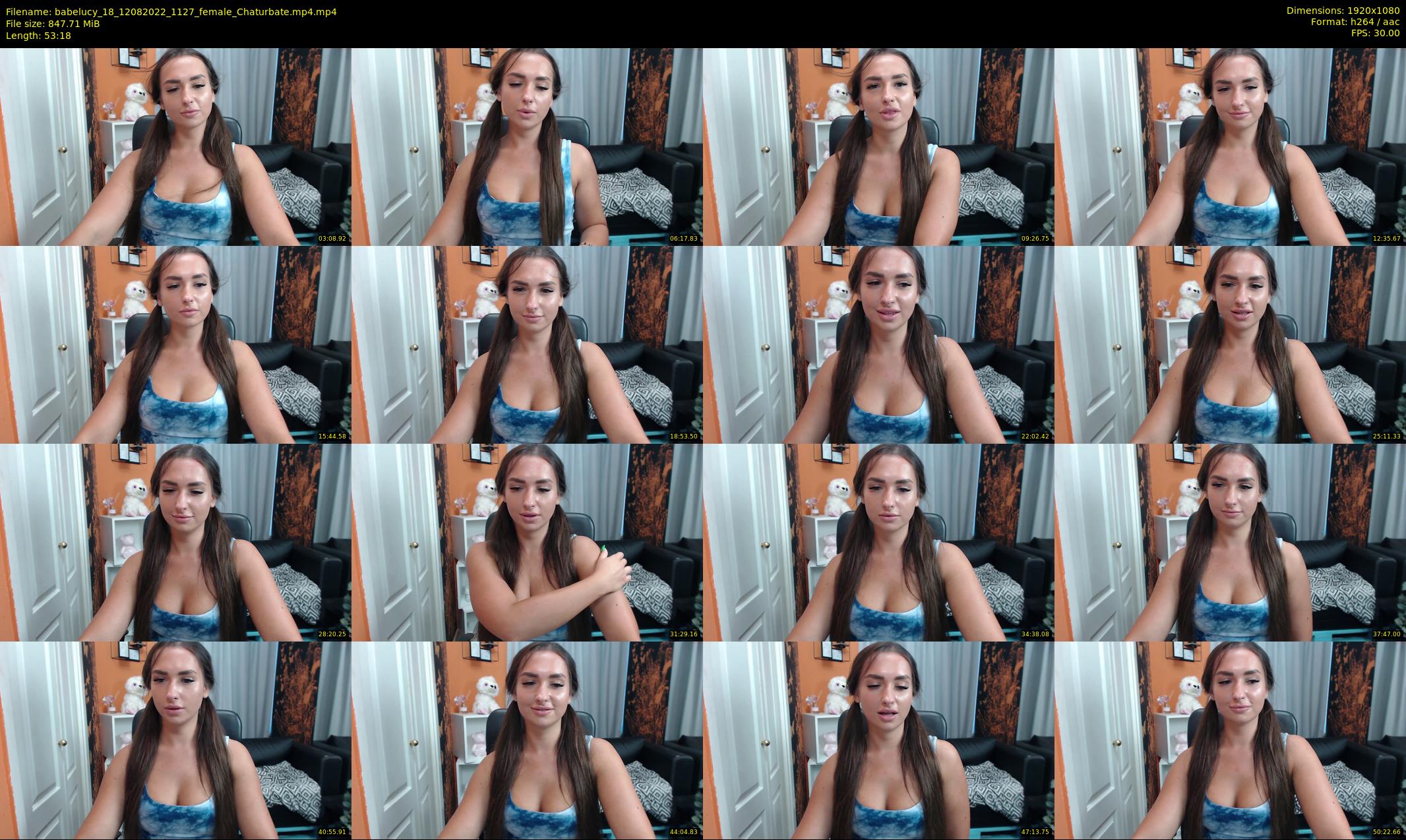 babelucy_18 — 54 minute Chaturbate female cam show recording, 1080p, Aug 12, 2022