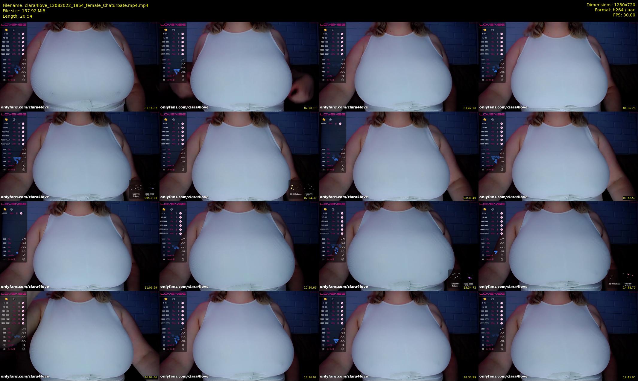 clara4love — 21 minute Chaturbate female cam show recording, 720p, Aug 12, 2022