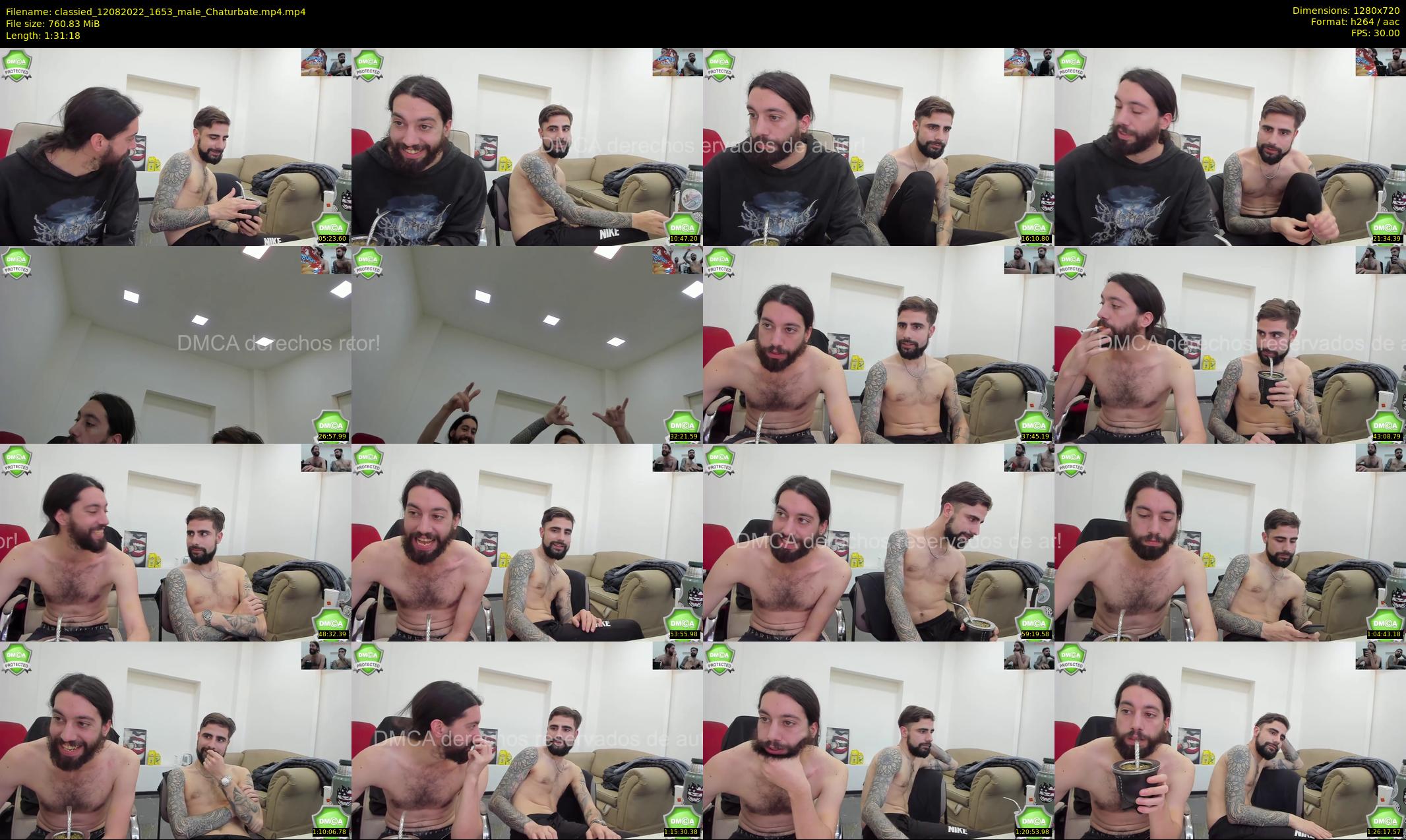 classied — 92 minute Chaturbate male cam show recording, 720p, Aug 12, 2022