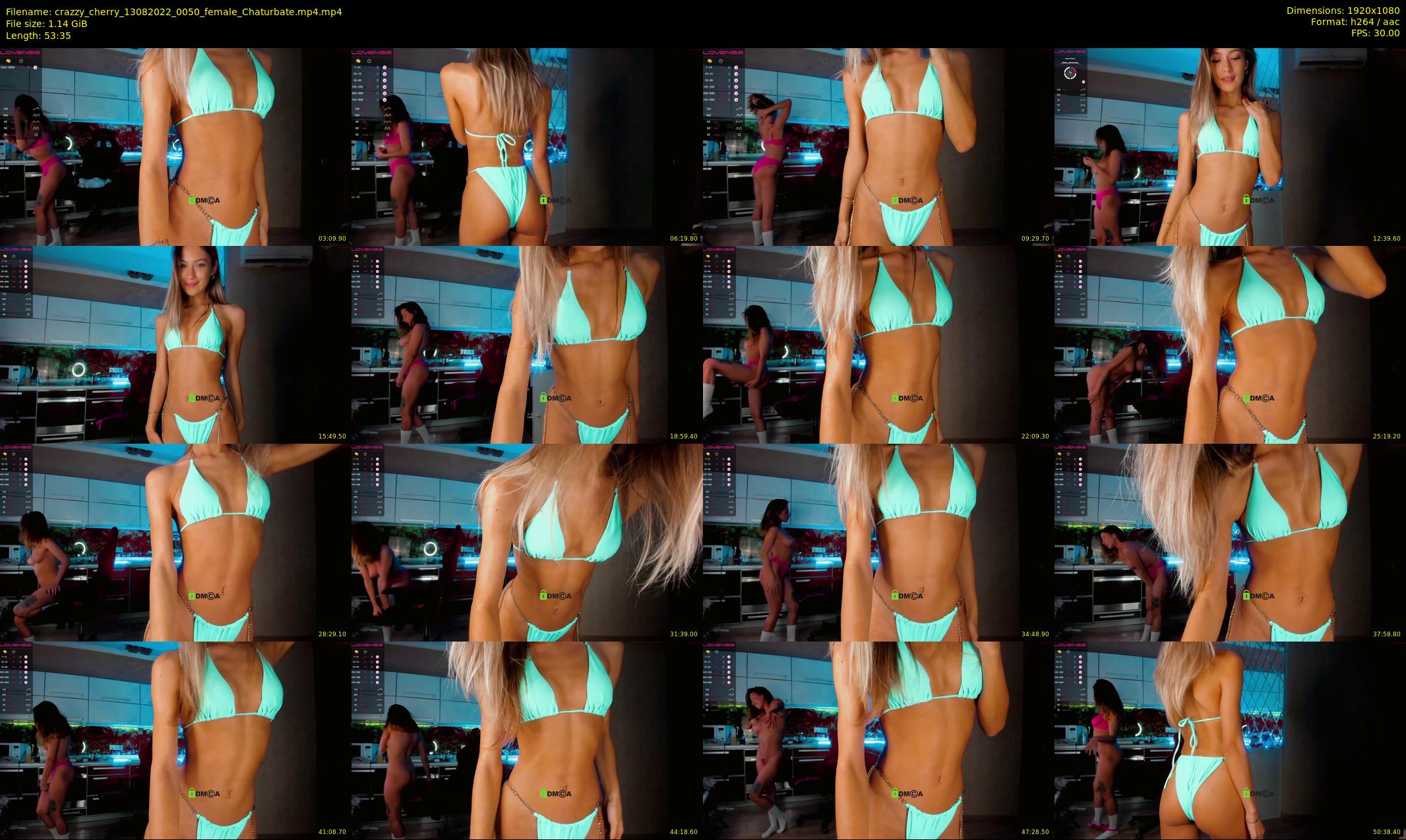 crazzy_cherry — 54 minute Chaturbate female cam show recording, 1080p, Aug 13, 2022