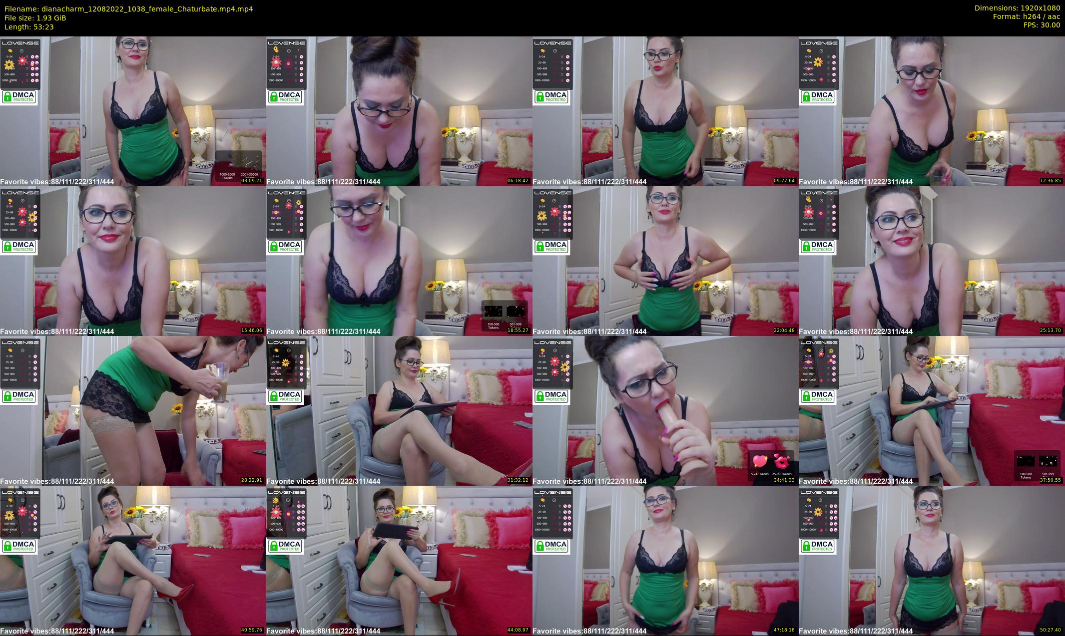 dianacharm — 54 minute Chaturbate female cam show recording, 1080p, Aug 12, 2022