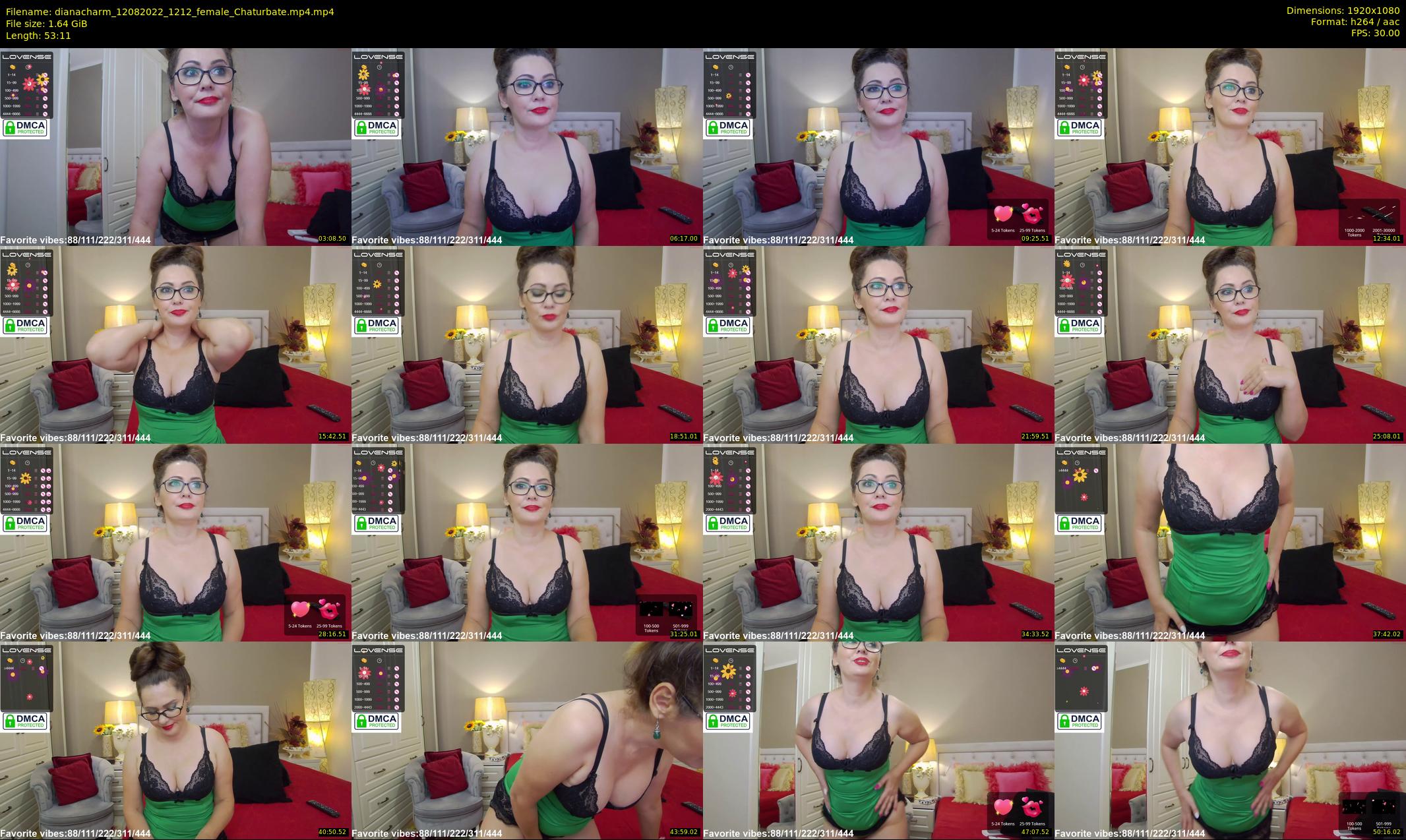 dianacharm — 54 minute Chaturbate female cam show recording, 1080p, Aug 12, 2022