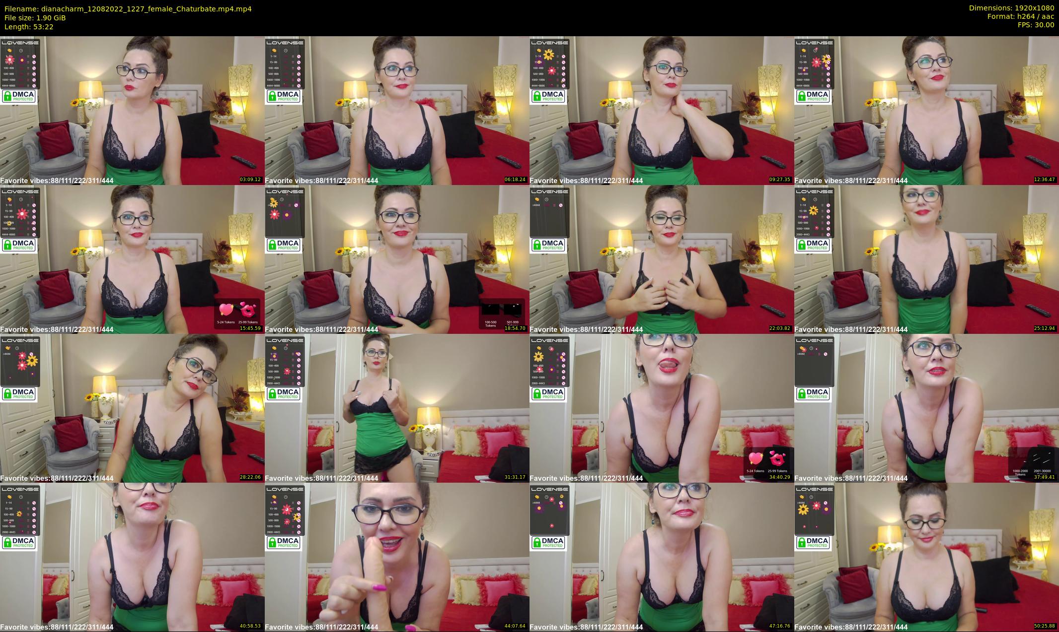 dianacharm — 54 minute Chaturbate female cam show recording, 1080p, Aug 12, 2022