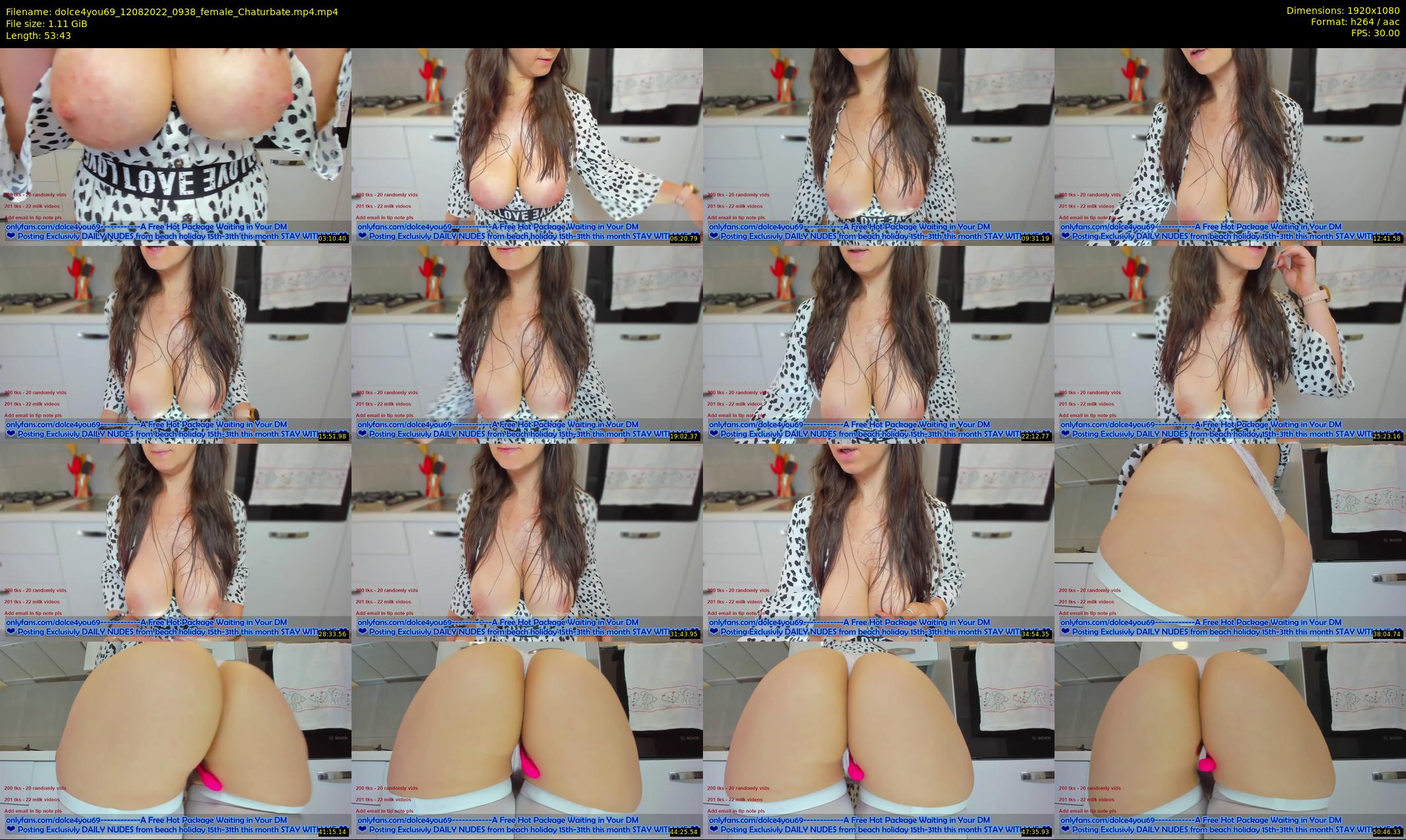 dolce4you69 — 54 minute Chaturbate female cam show recording, 1080p, Aug 12, 2022