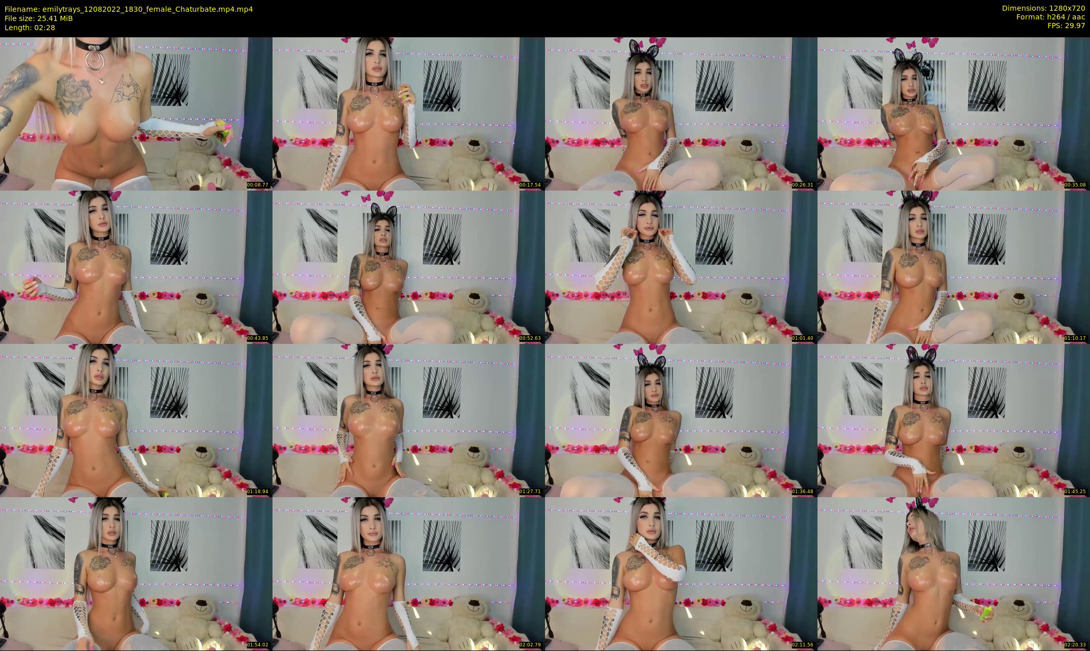 emilytrays — 3 minute Chaturbate female cam show recording, 720p, Aug 12, 2022