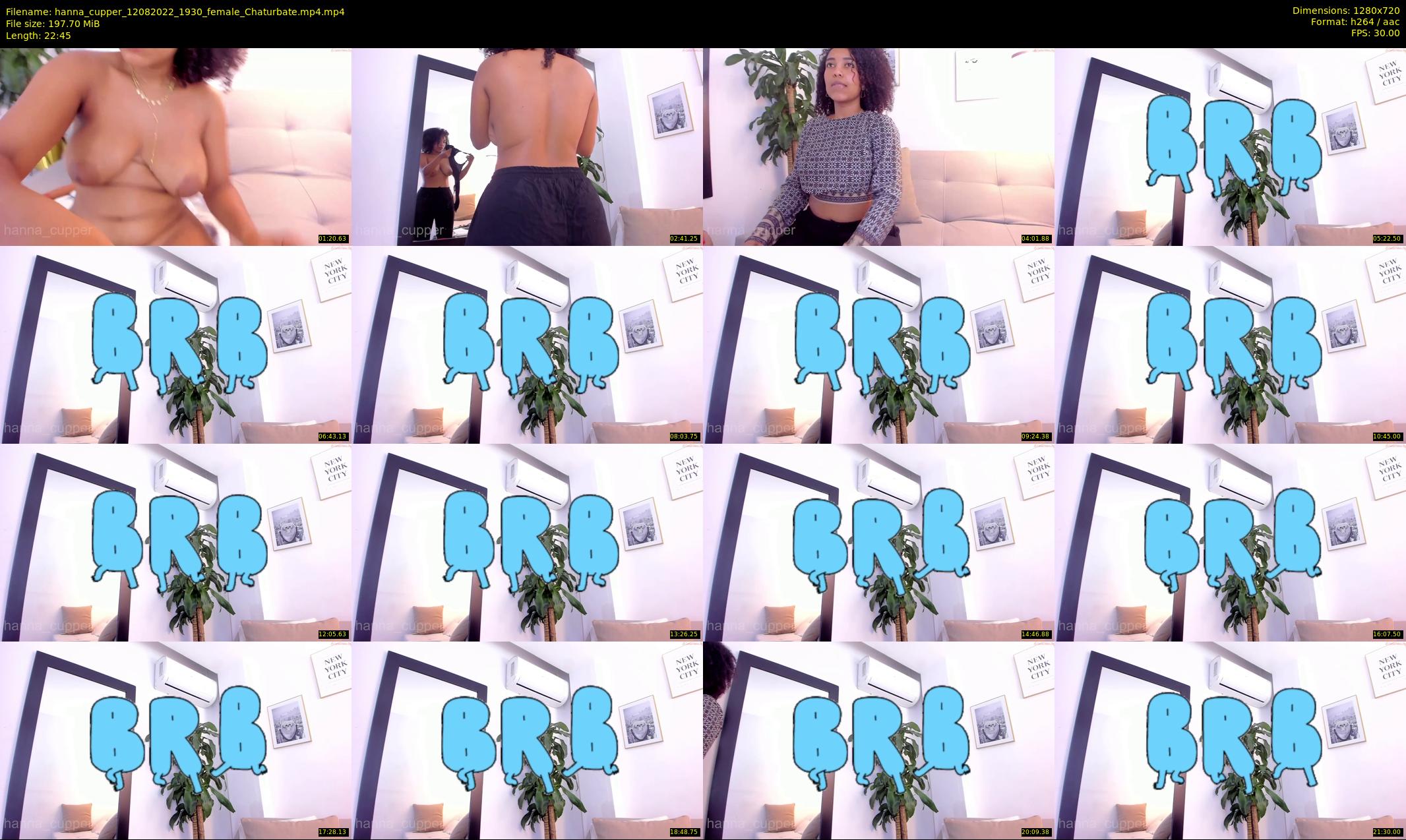 hanna_cupper — 23 minute Chaturbate female cam show recording, 720p, Aug 12, 2022