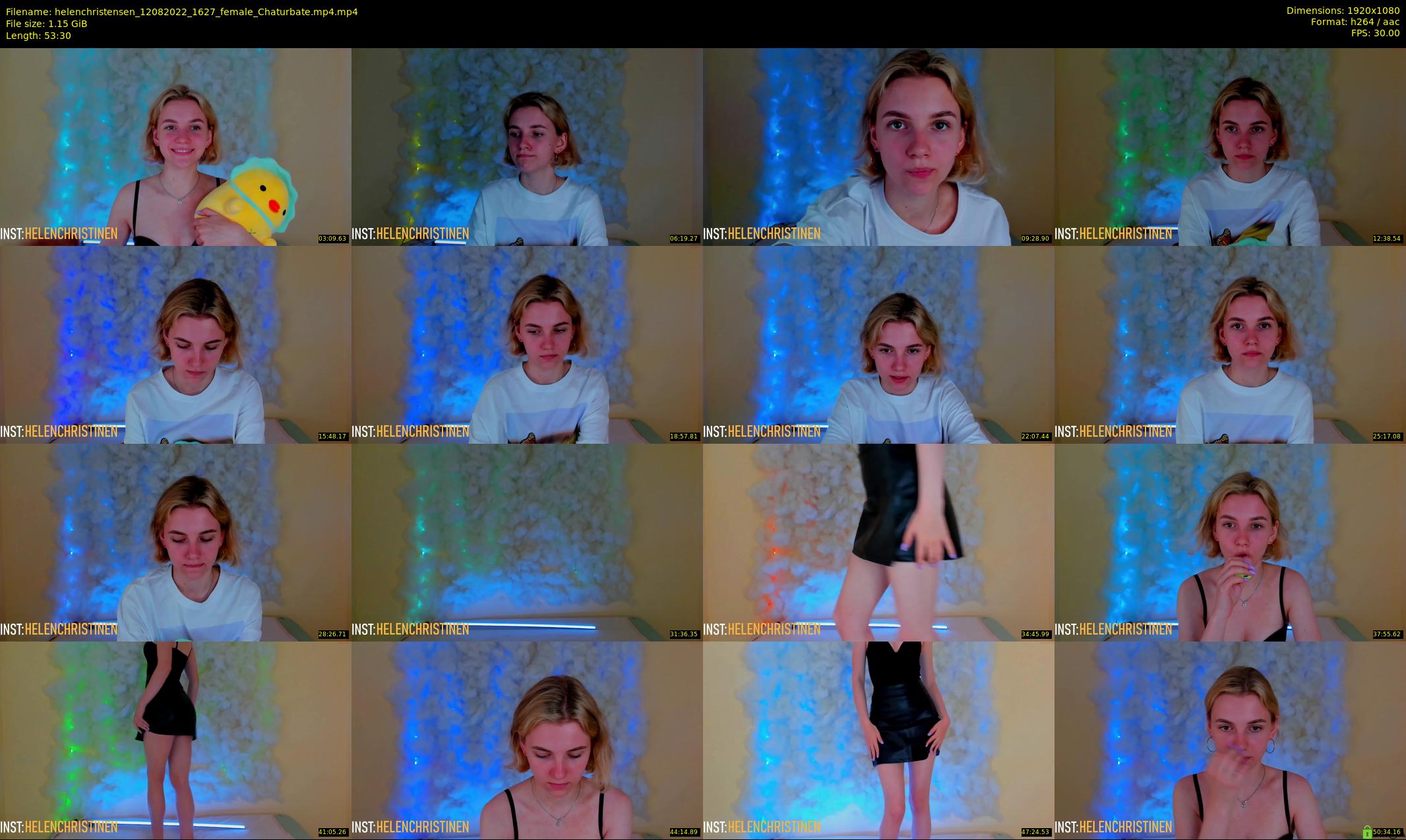 helenchristensen — 54 minute Chaturbate female cam show recording, 1080p, Aug 12, 2022