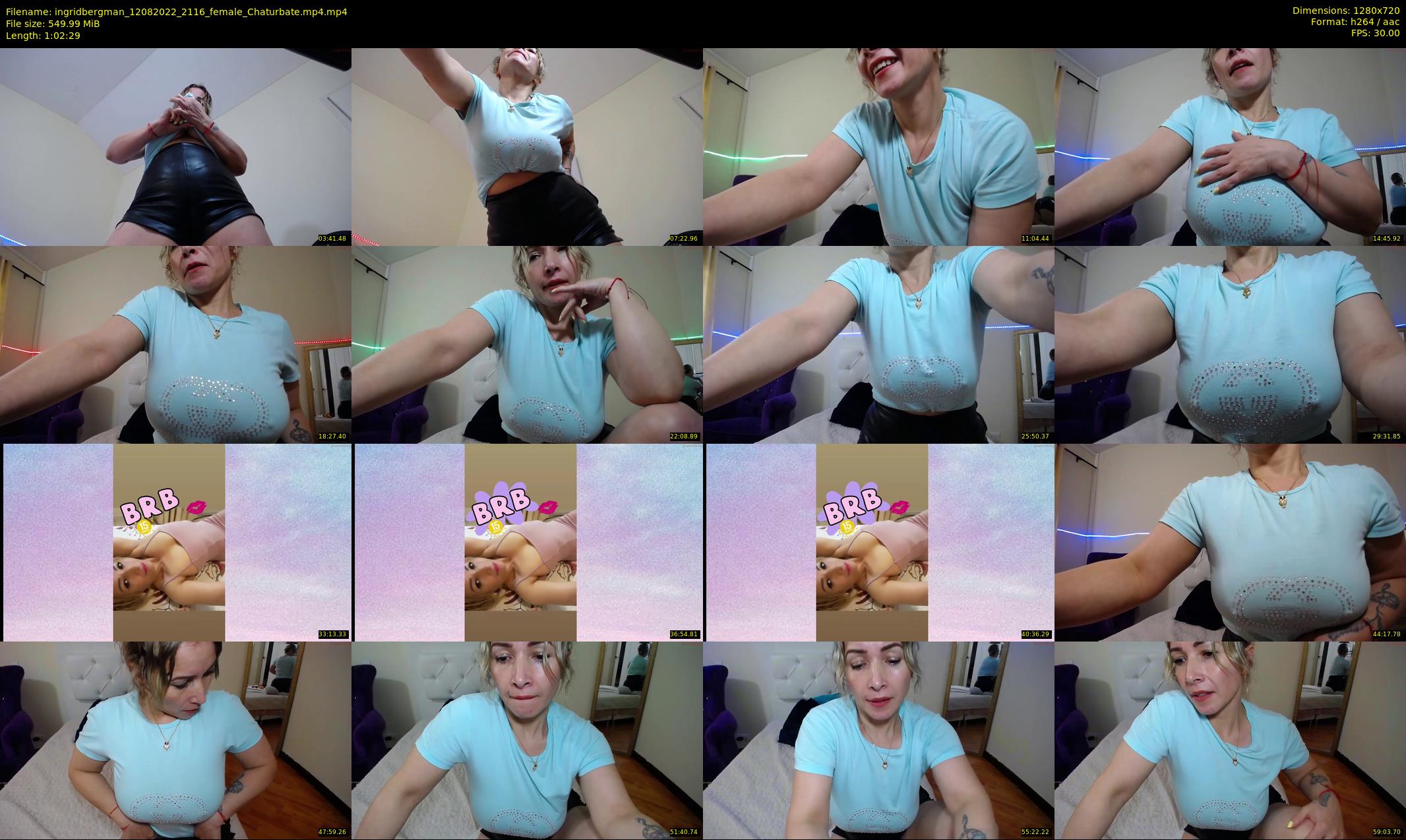 ingridbergman — 63 minute Chaturbate female cam show recording, 720p, Aug 12, 2022