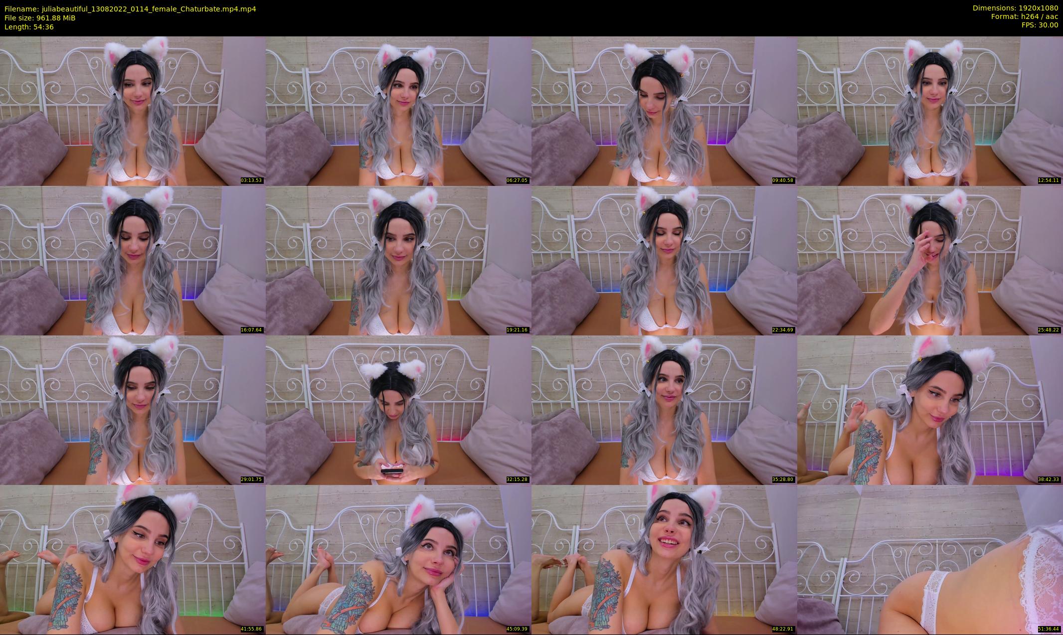 juliabeautiful — 55 minute Chaturbate female cam show recording, 1080p, Aug 13, 2022