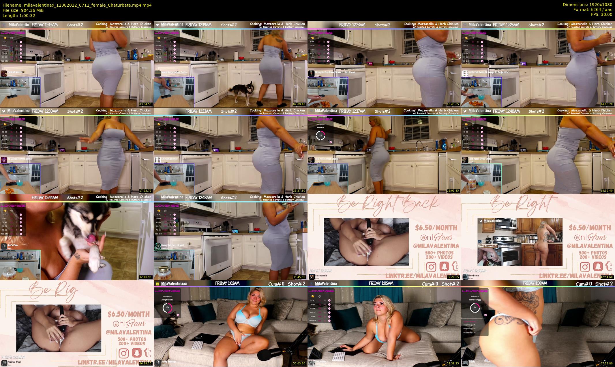 milavalentinax — 61 minute Chaturbate female cam show recording, 1080p, Aug 12, 2022