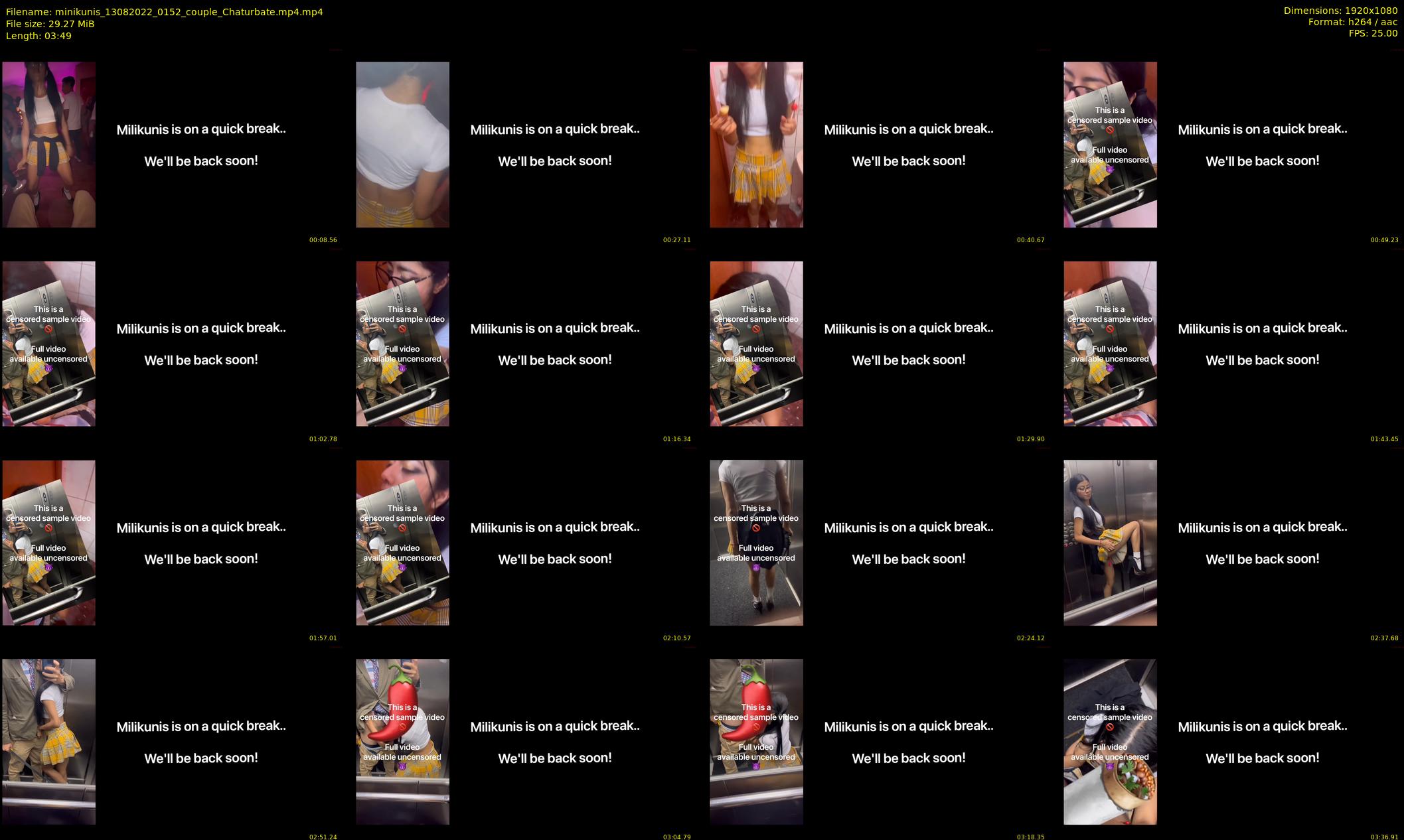 minikunis — 4 minute Chaturbate couple cam show recording, 1080p, Aug 13, 2022