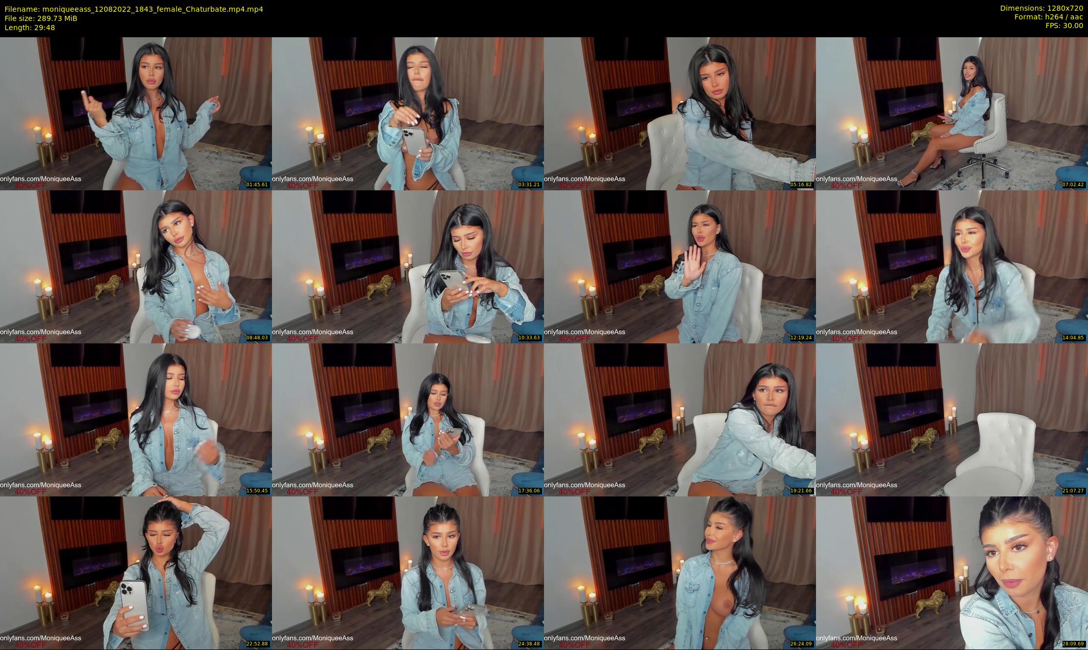 moniqueeass — 30 minute Chaturbate female cam show recording, 720p, Aug 12, 2022