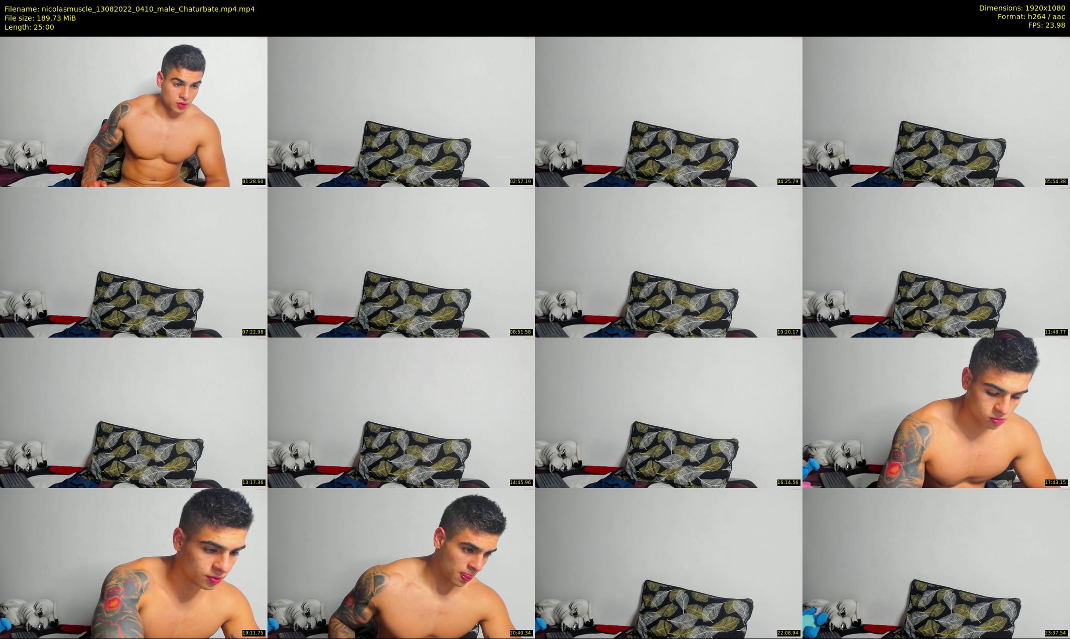 nicolasmuscle — 25 minute Chaturbate male cam show recording, 1080p, Aug 13, 2022