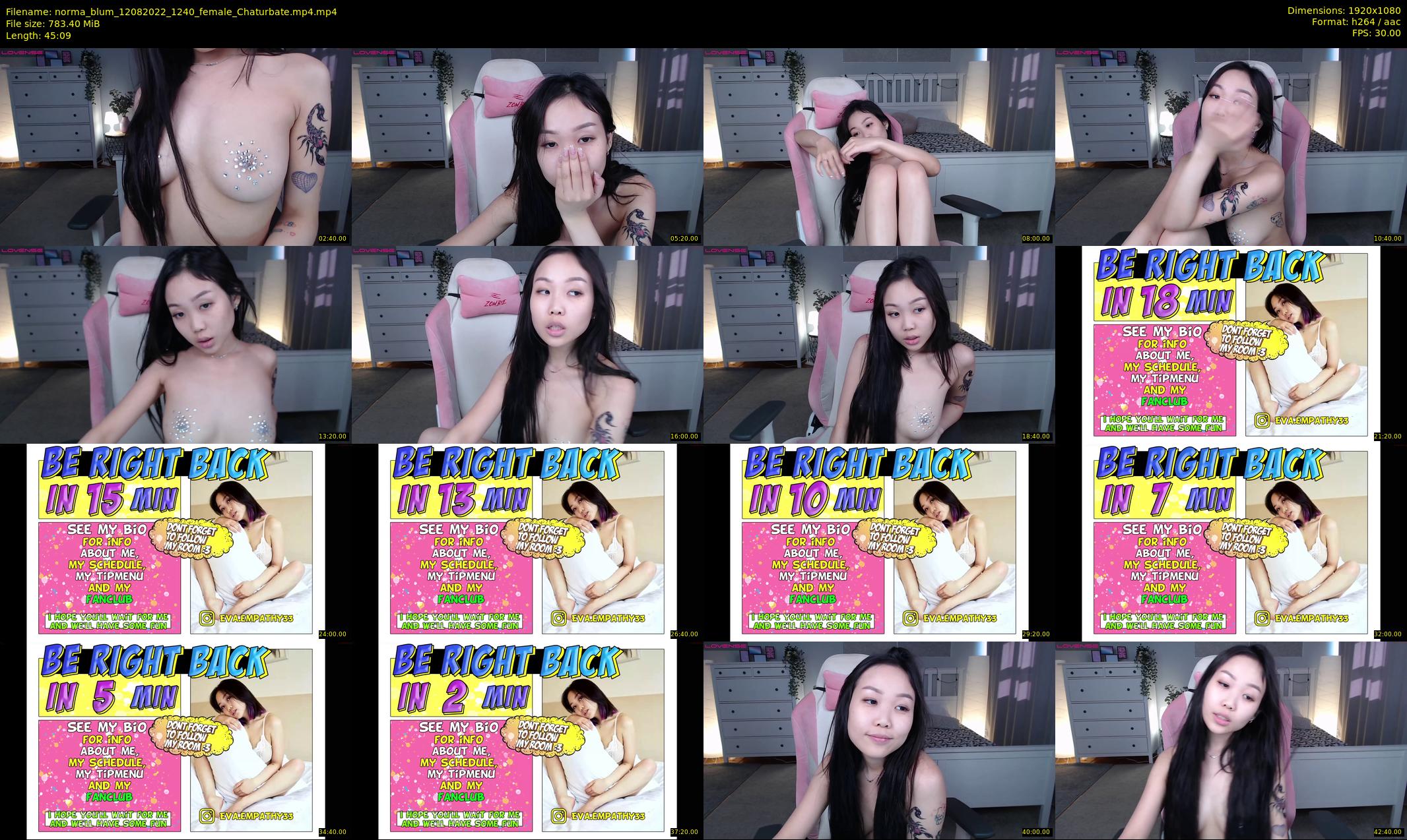norma_blum — 46 minute Chaturbate female cam show recording, 1080p, Aug 12, 2022
