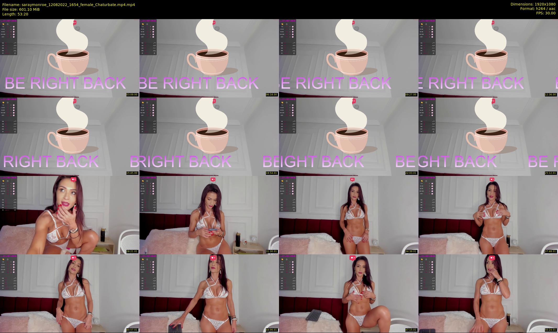 saraymonroe — 54 minute Chaturbate female cam show recording, 1080p, Aug 12, 2022
