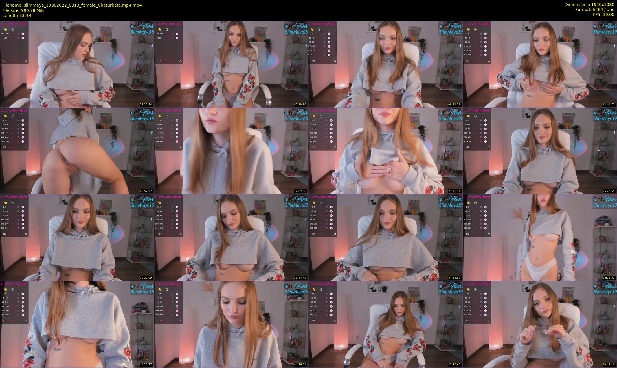 slimmaya — 54 minute Chaturbate female cam show recording, 1080p, Aug 13, 2022