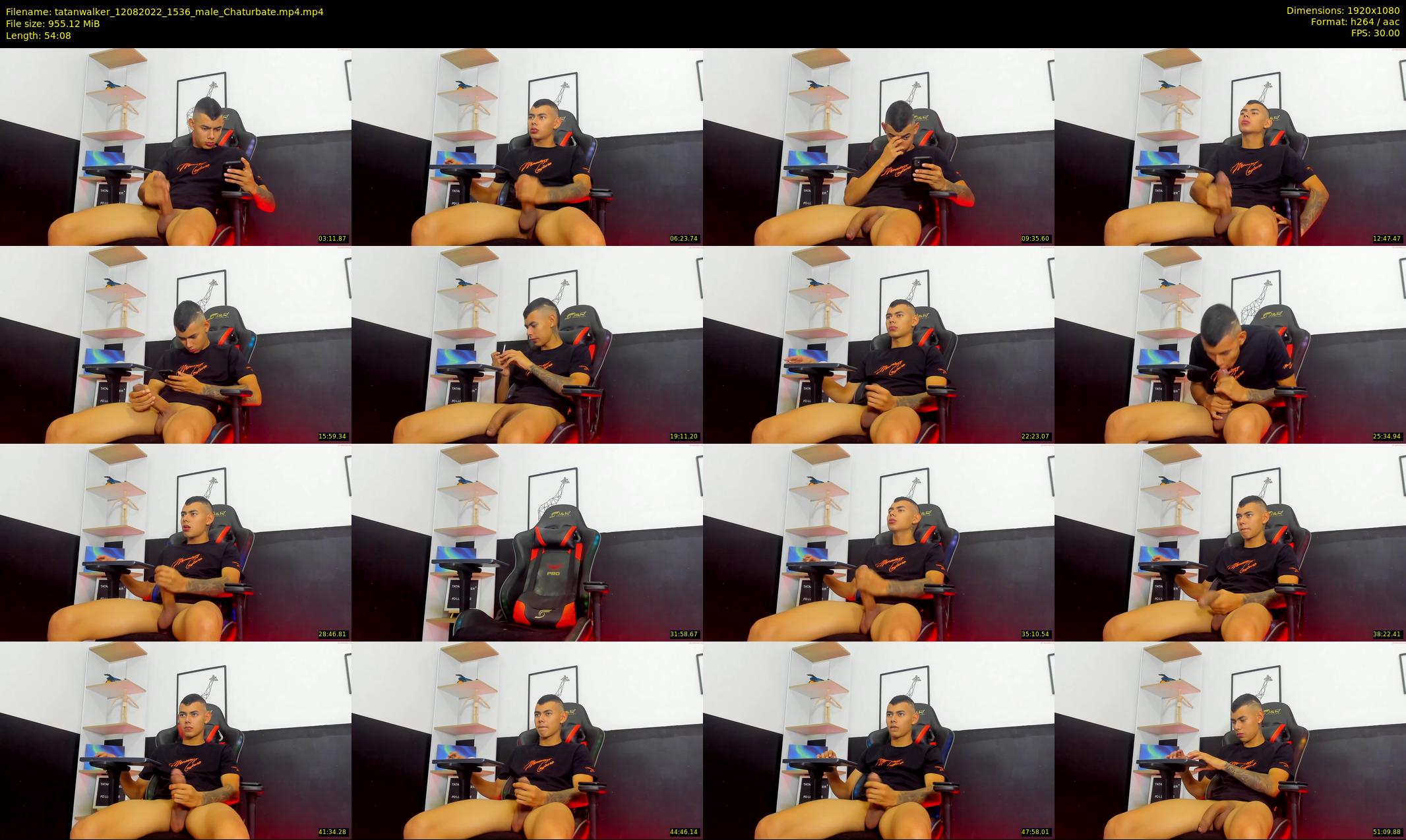tatanwalker — 55 minute Chaturbate male cam show recording, 1080p, Aug 12, 2022