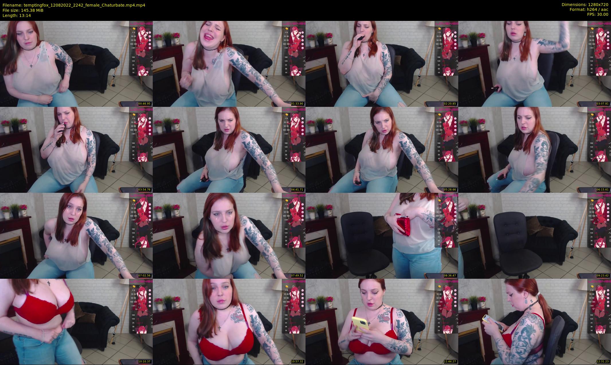 temptingfox — 14 minute Chaturbate female cam show recording, 720p, Aug 12, 2022