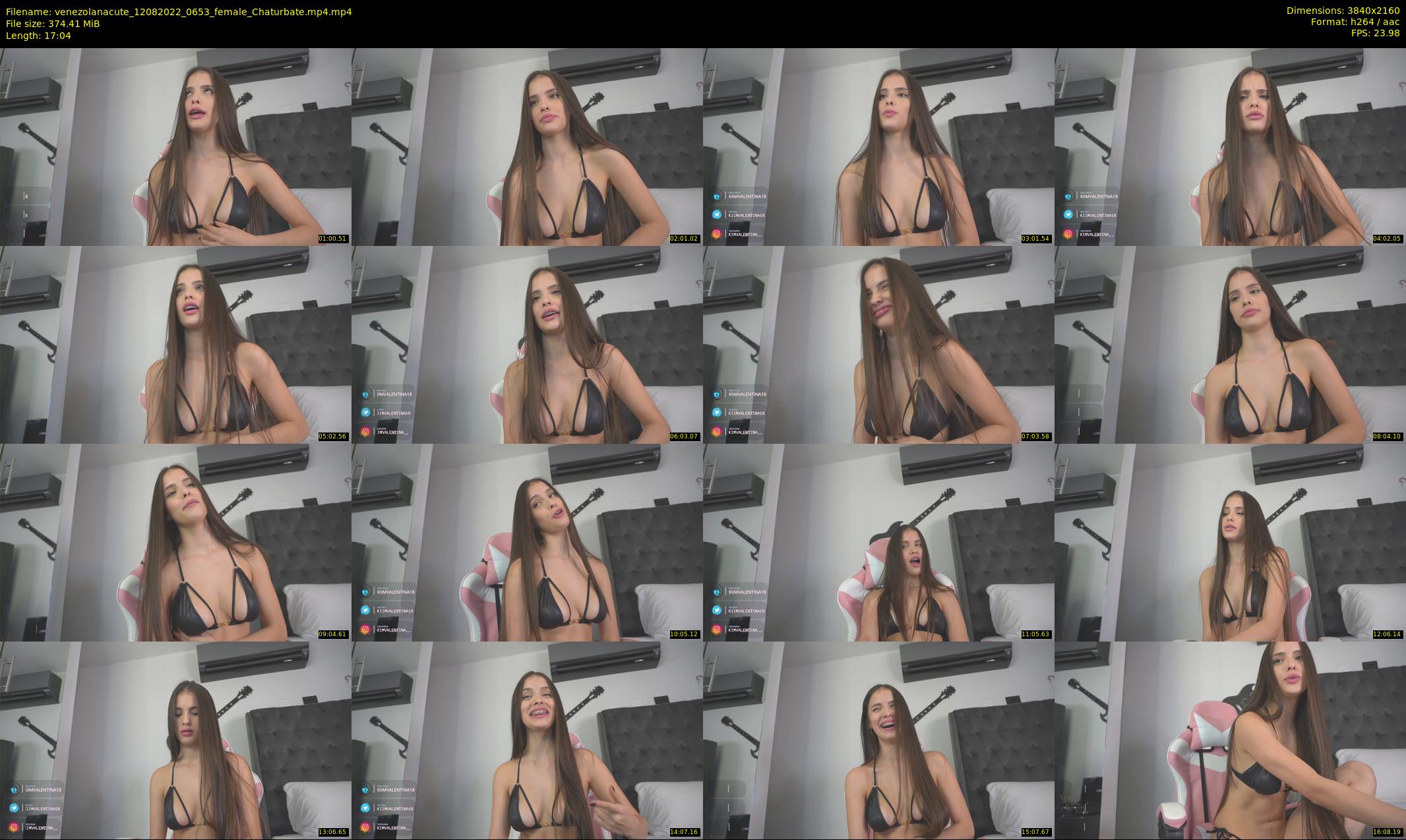 venezolanacute — 18 minute Chaturbate female cam show recording, 4K, Aug 12, 2022
