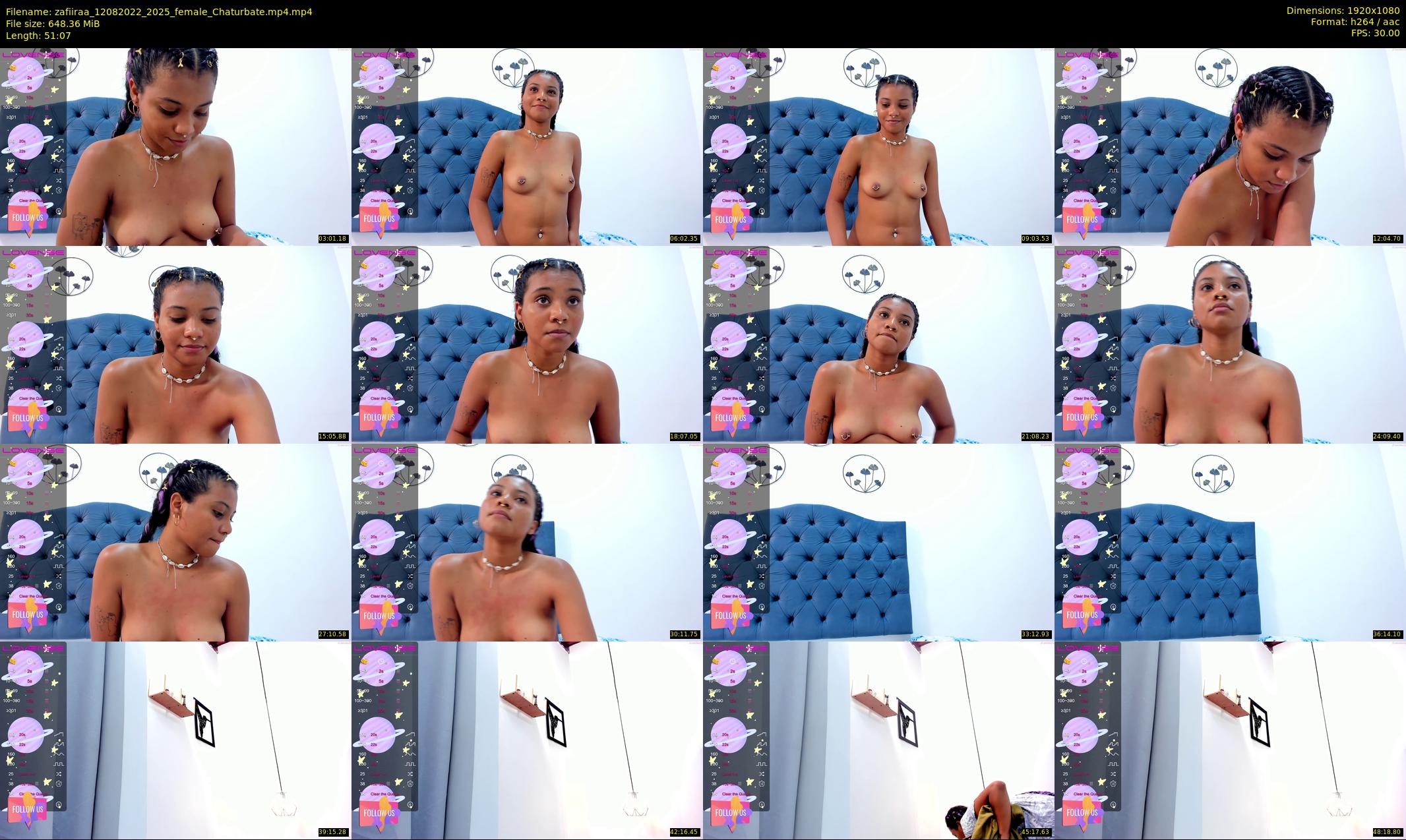 zafiiraa — 52 minute Chaturbate female cam show recording, 1080p, Aug 12, 2022