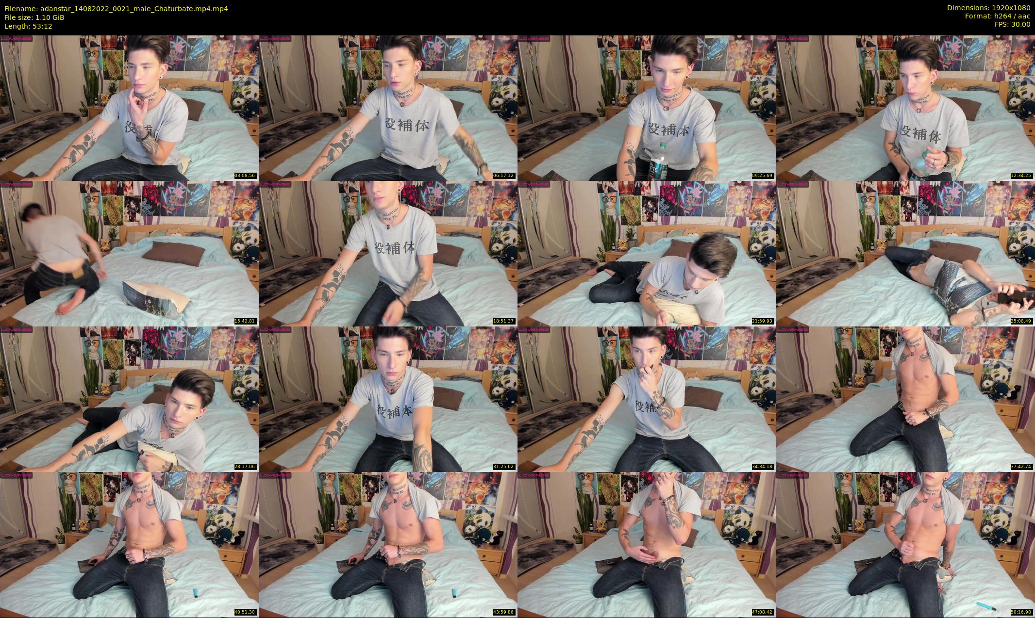 adanstar — 54 minute Chaturbate male cam show recording, 1080p, Aug 14, 2022