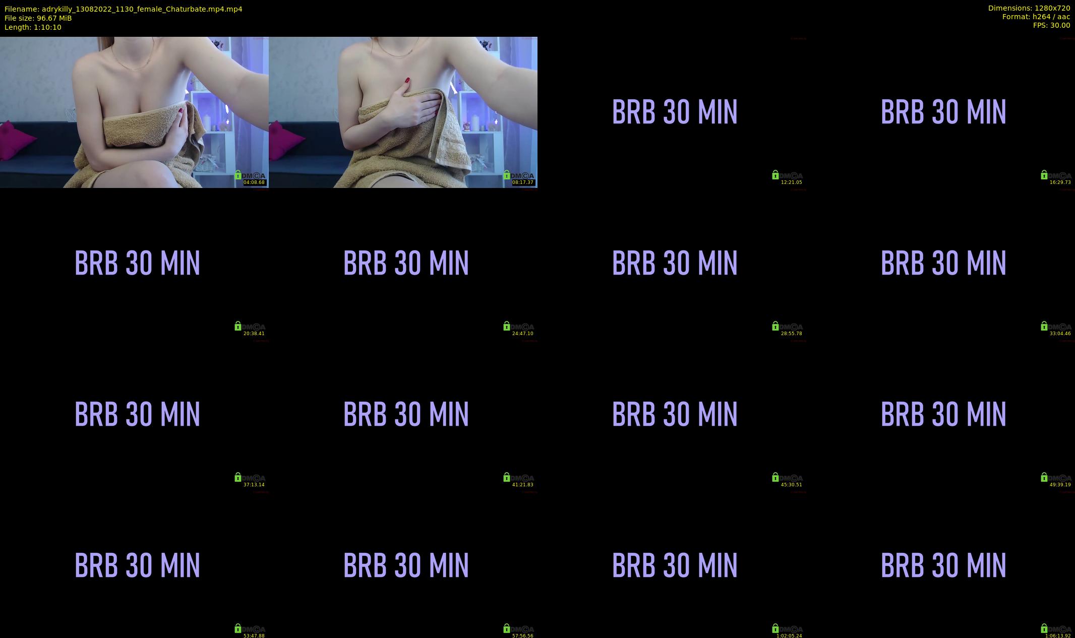adrykilly — 71 minute Chaturbate female cam show recording, 720p, Aug 13, 2022