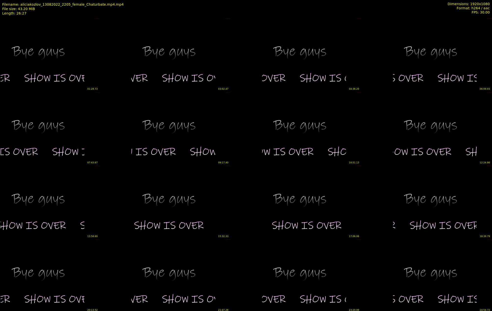 aliciakozlov — 27 minute Chaturbate female cam show recording, 1080p, Aug 13, 2022