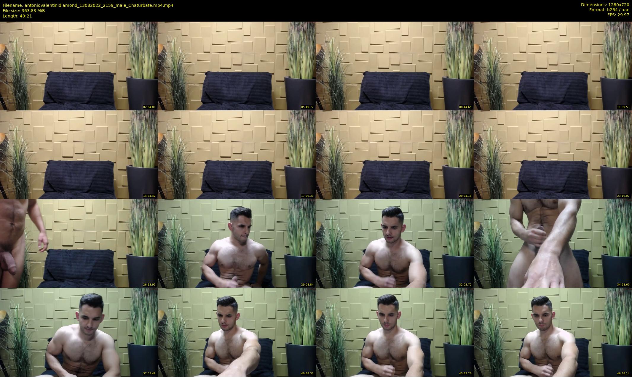 antoniovalentinidiamond — 50 minute Chaturbate male cam show recording, 720p, Aug 13, 2022