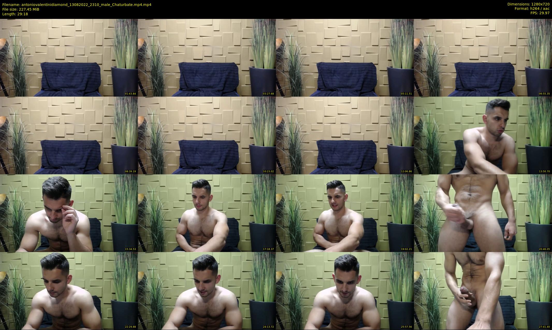 antoniovalentinidiamond — 30 minute Chaturbate male cam show recording, 720p, Aug 13, 2022