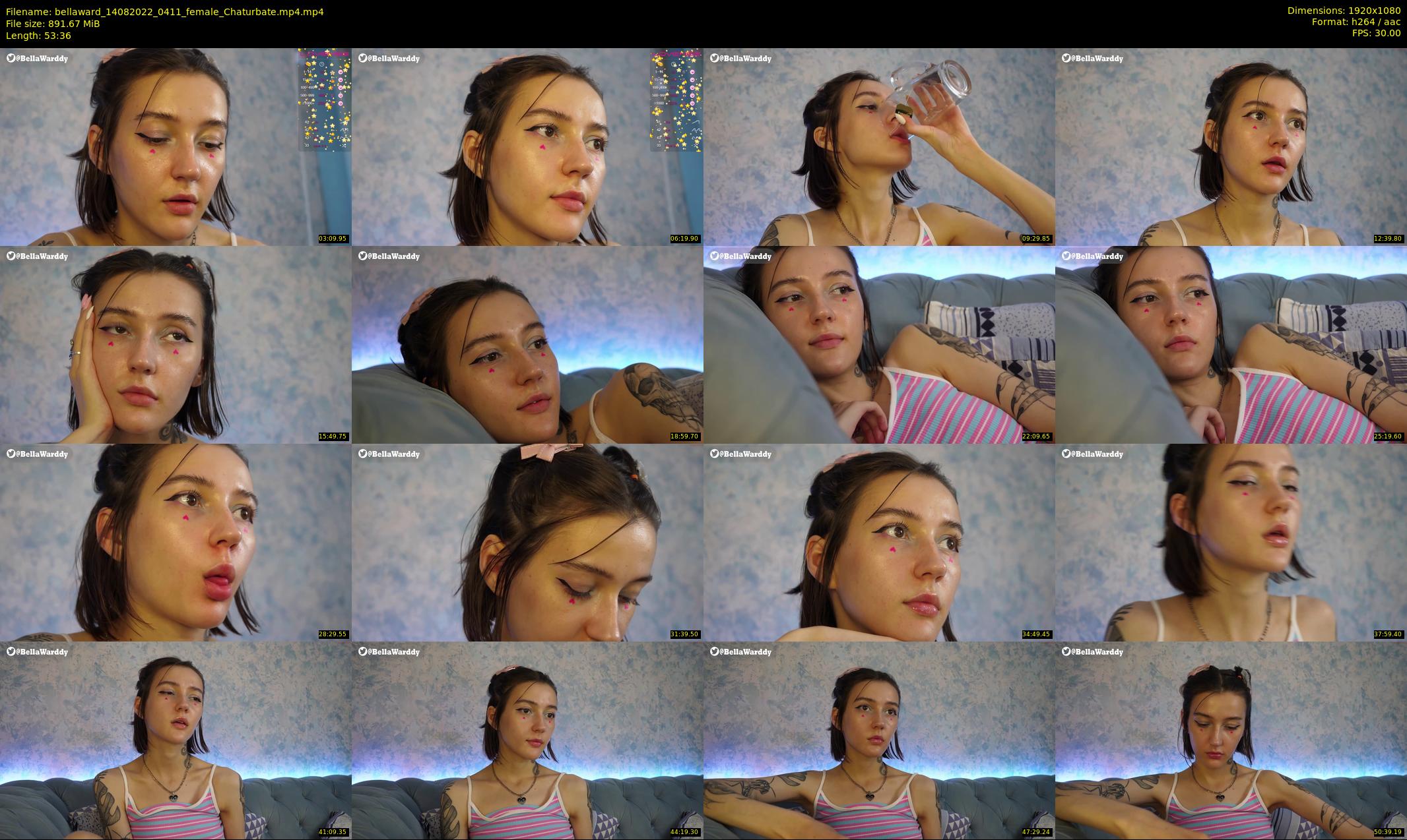 bellaward — 54 minute Chaturbate female cam show recording, 1080p, Aug 14, 2022