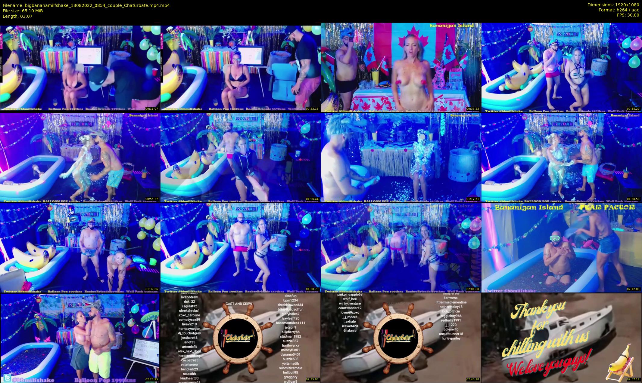bigbananamilfshake — 4 minute Chaturbate couple cam show recording, 1080p, Aug 13, 2022