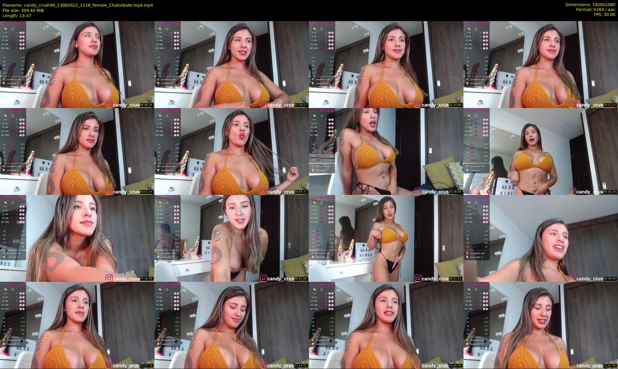 candy_crush99 — 14 minute Chaturbate female cam show recording, 1080p, Aug 13, 2022