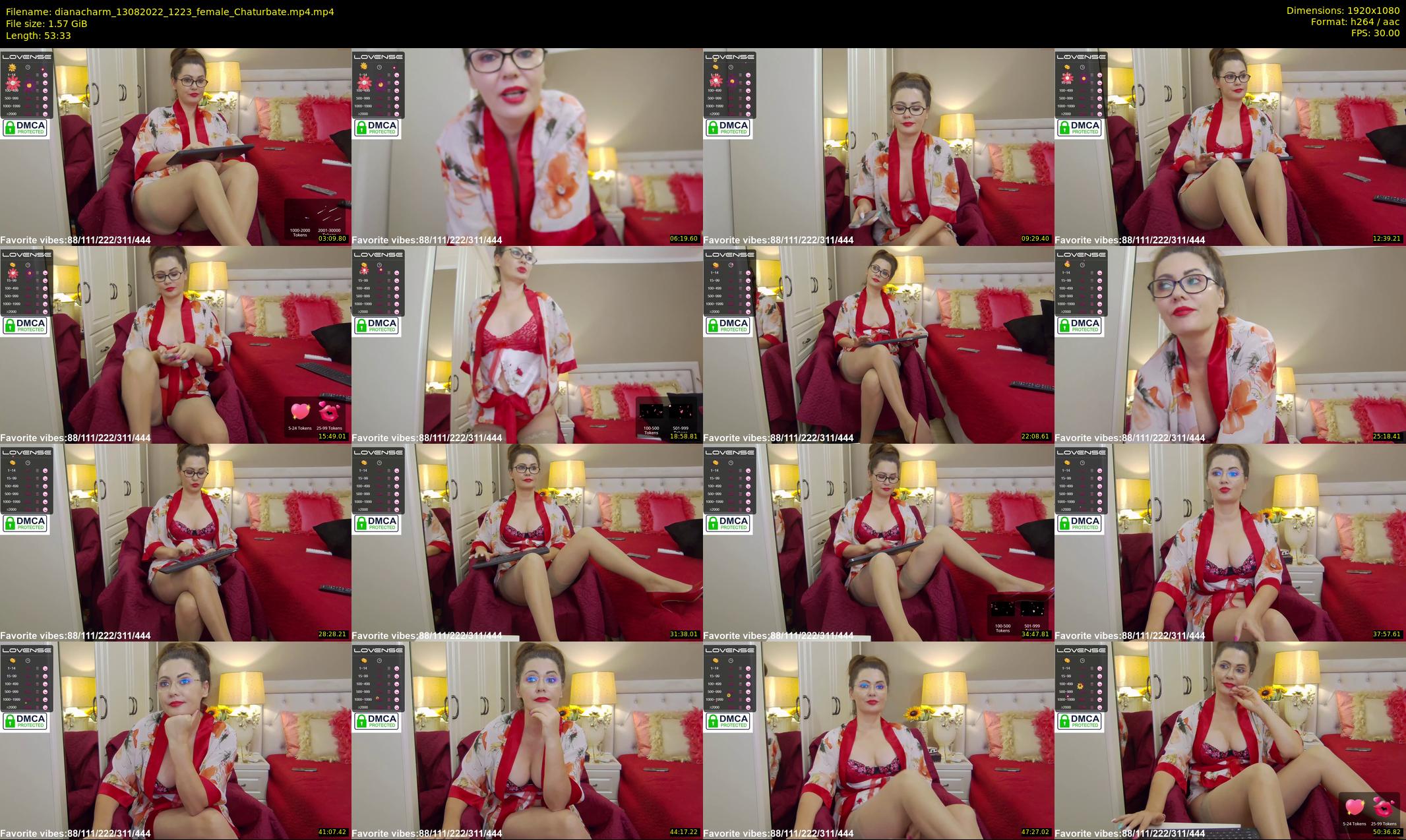 dianacharm — 54 minute Chaturbate female cam show recording, 1080p, Aug 13, 2022