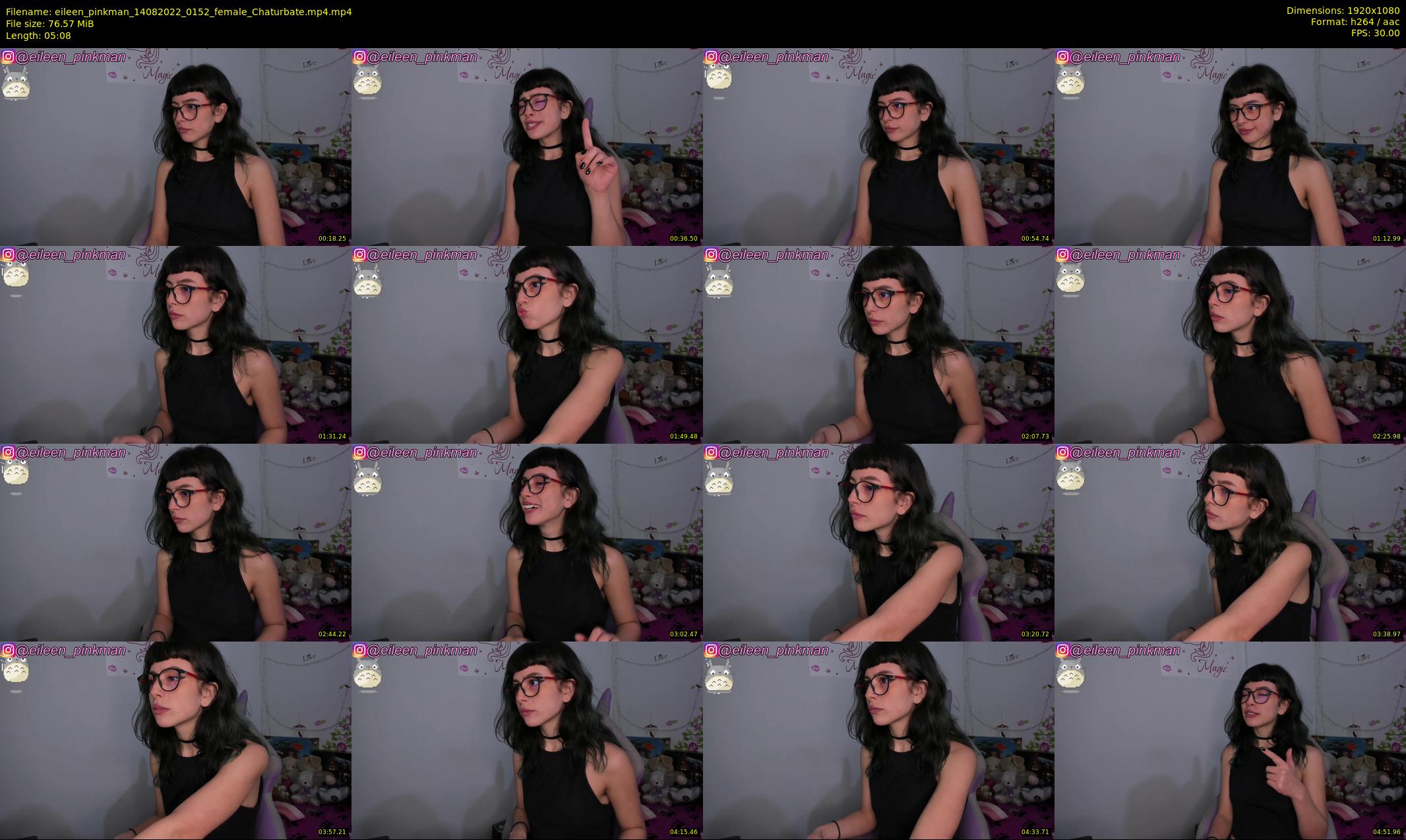 eileen_pinkman — 6 minute Chaturbate female cam show recording, 1080p, Aug 14, 2022