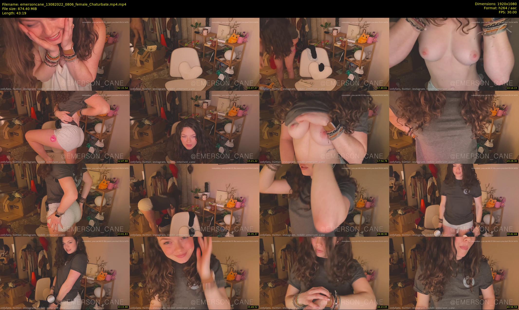 emersoncane — 44 minute Chaturbate female cam show recording, 1080p, Aug 13, 2022