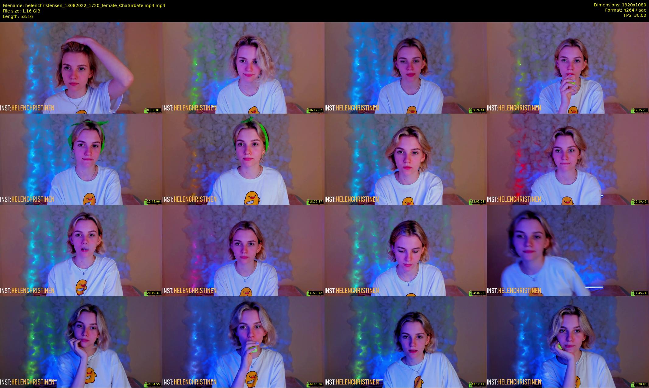 helenchristensen — 54 minute Chaturbate female cam show recording, 1080p, Aug 13, 2022