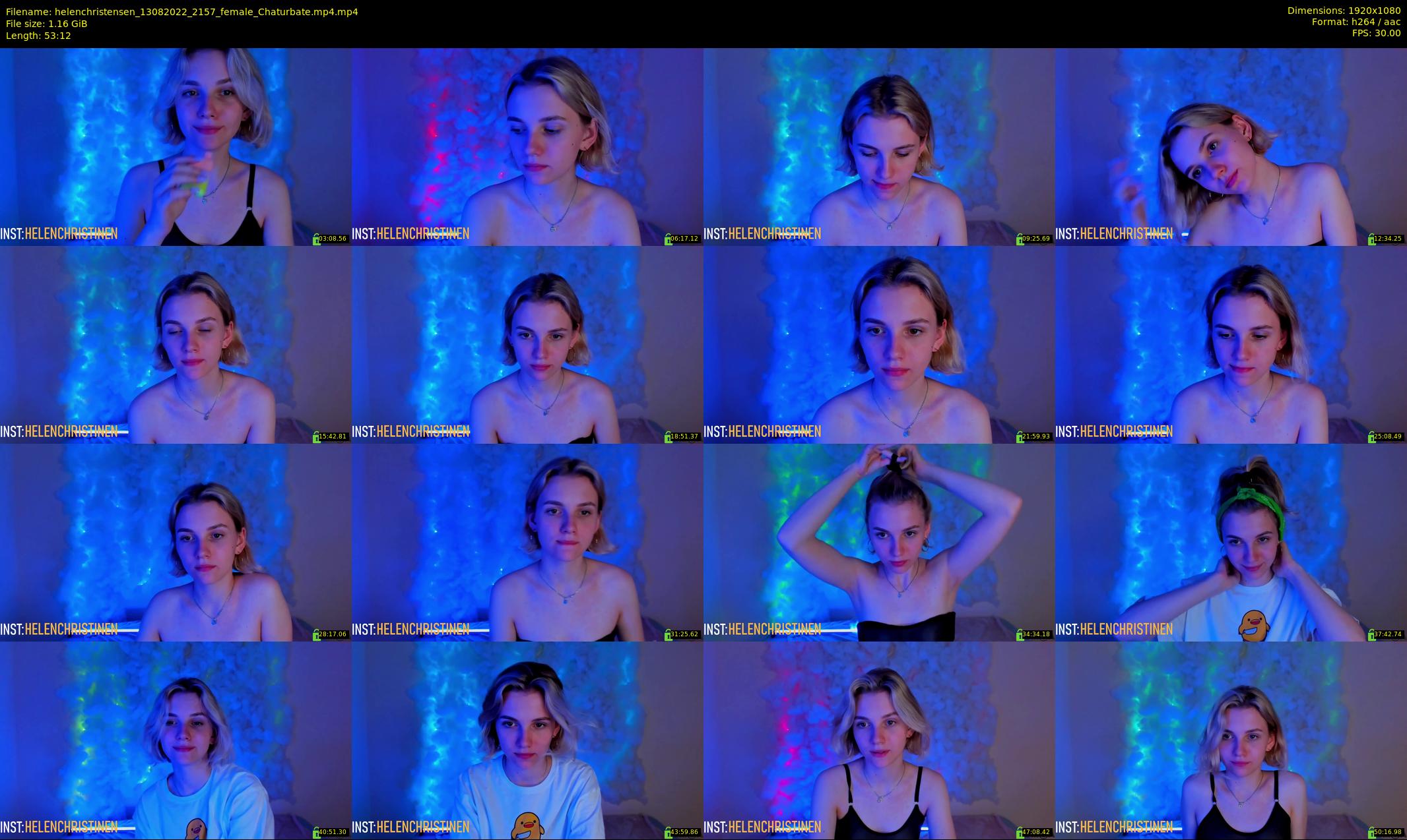 helenchristensen — 54 minute Chaturbate female cam show recording, 1080p, Aug 13, 2022