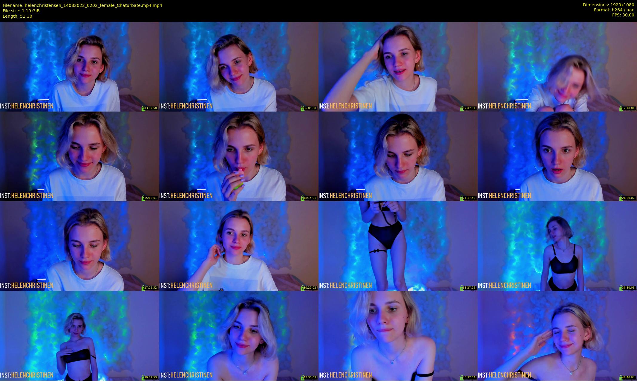 helenchristensen — 52 minute Chaturbate female cam show recording, 1080p, Aug 14, 2022