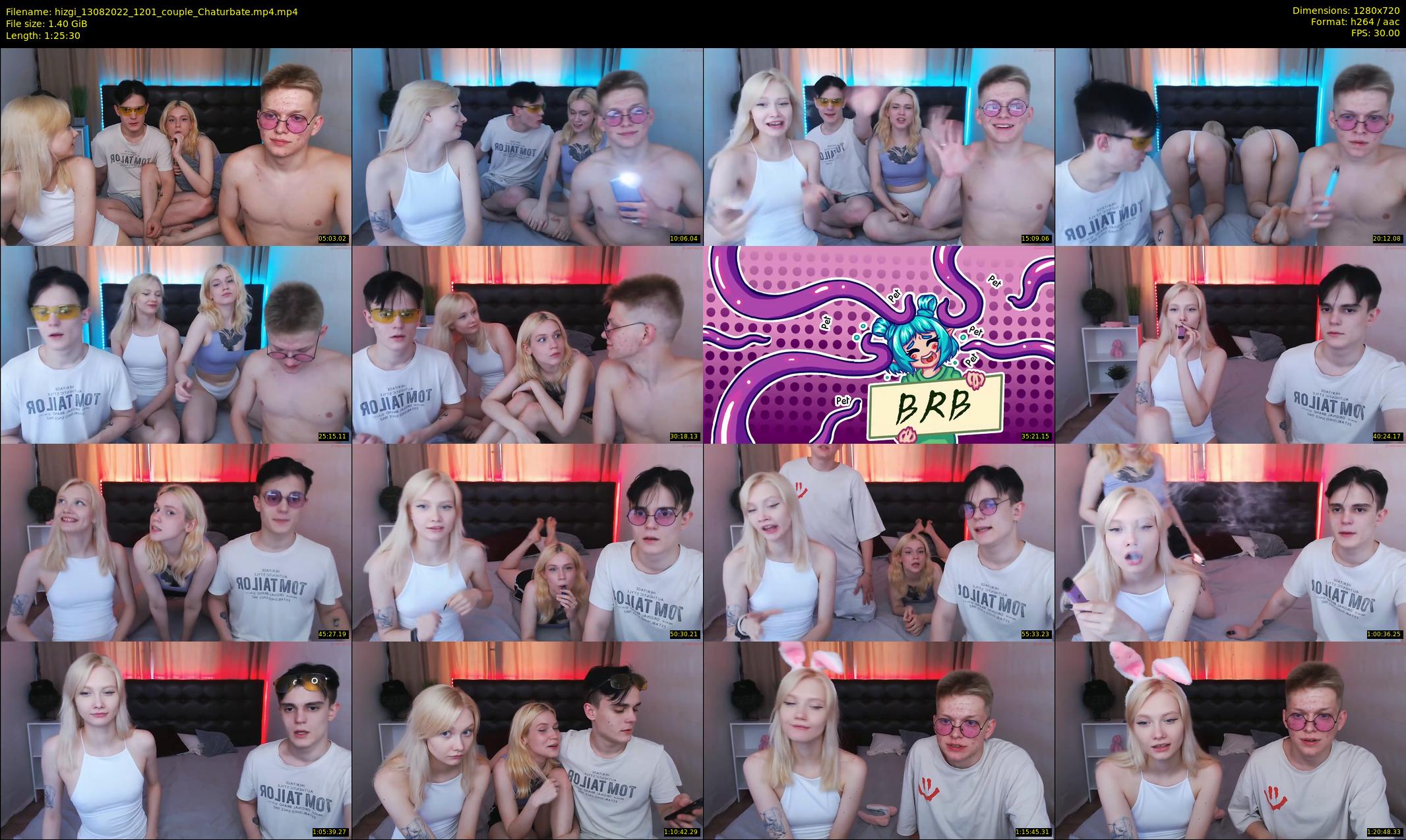 hizgi — 86 minute Chaturbate couple cam show recording, 720p, Aug 13, 2022