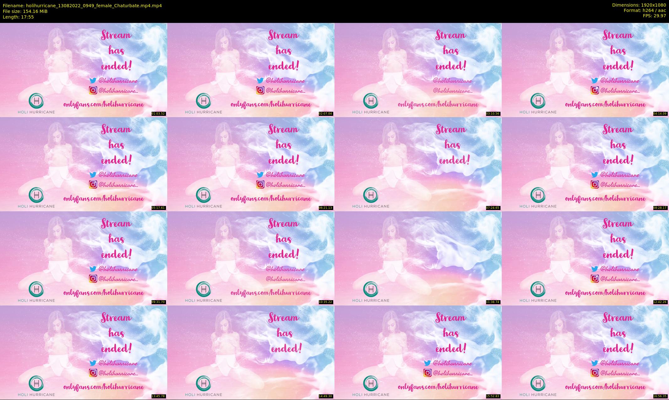 holihurricane — 18 minute Chaturbate female cam show recording, 1080p, Aug 13, 2022