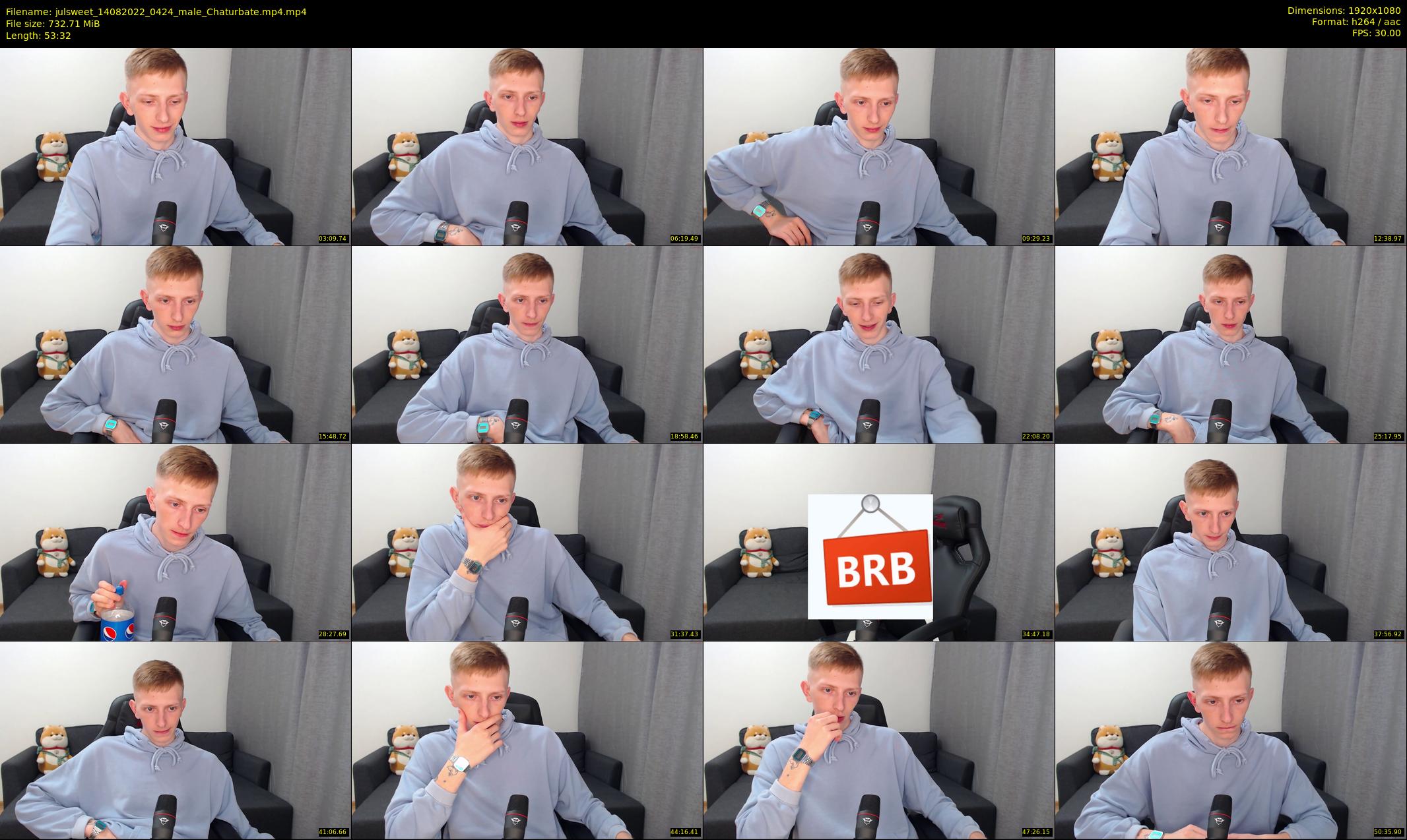 julsweet — 54 minute Chaturbate male cam show recording, 1080p, Aug 14, 2022