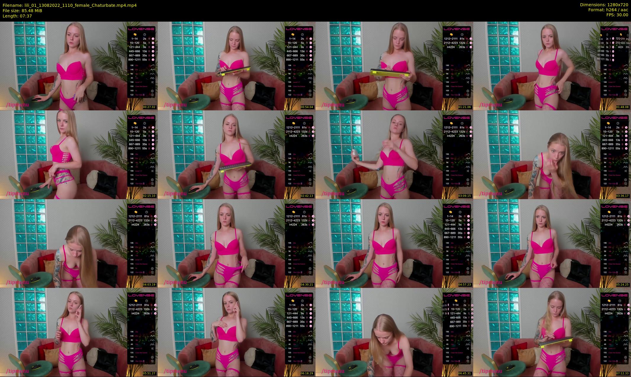 lili_01 — 8 minute Chaturbate female cam show recording, 720p, Aug 13, 2022